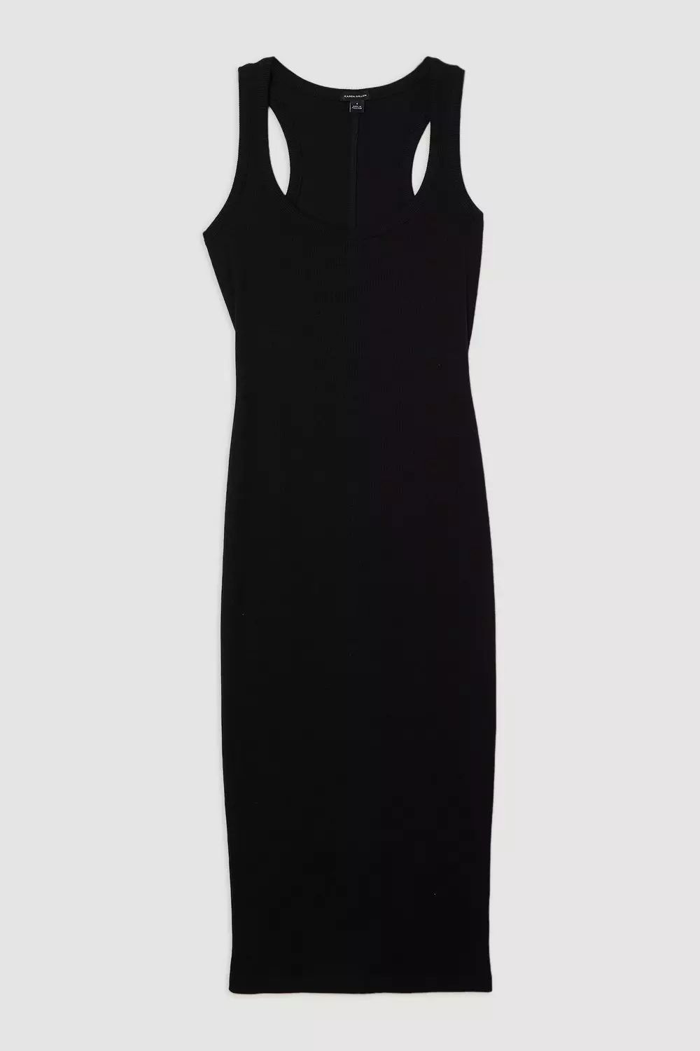 KAREN MILLEN 日本未入荷 テーラードミニドレス アイボリー 黒 Figure Form Bandage Knit Zip Detail Power Shoulder Mini