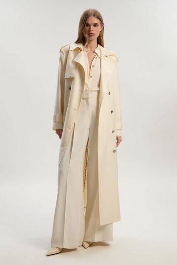 Soft Signature Trench Coat ivory