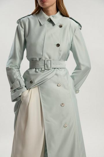Soft Signature Trench Coat pale blue