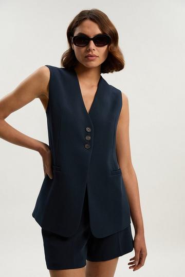 Navy Compact Essential Tailored Waistcoat
