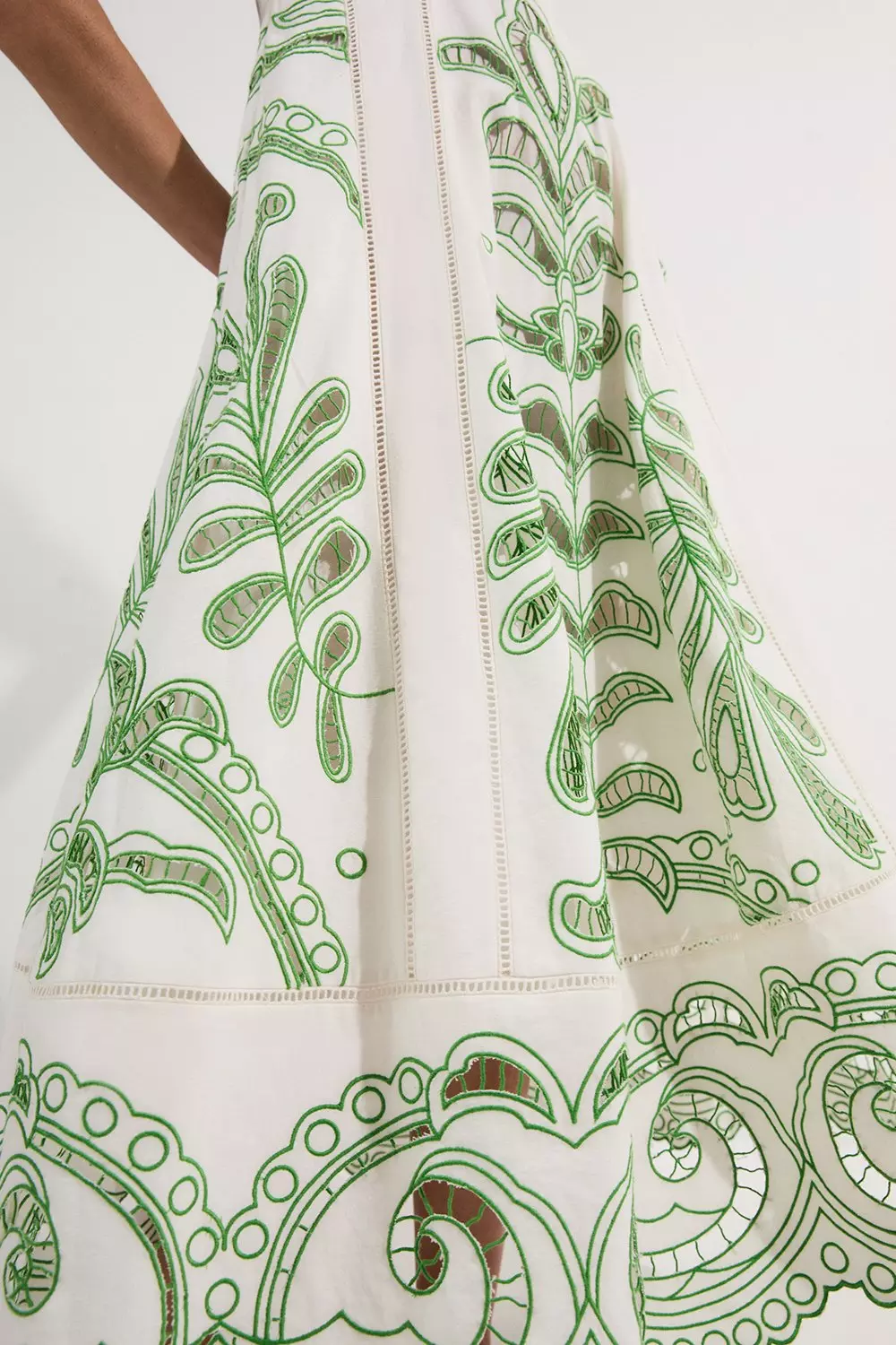 Cutwork Embroidered Woven Midi Prom Dress | Karen Millen