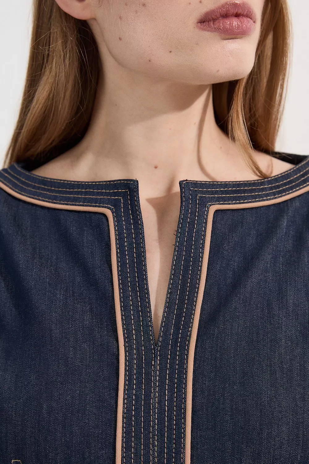 Archive Collection - Tailored Denim Pocketed Maxi Dress