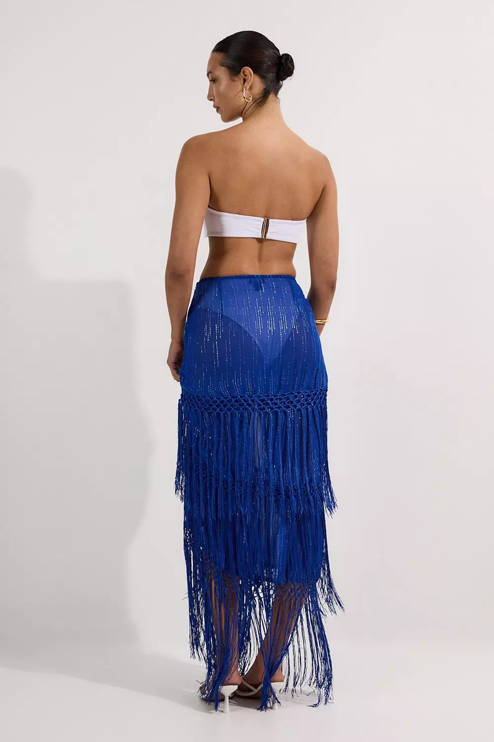 【COLOR iN ID】Slit fringe maxi skirt Slit Fringe Tule Maxi Skirt – SNIDEL