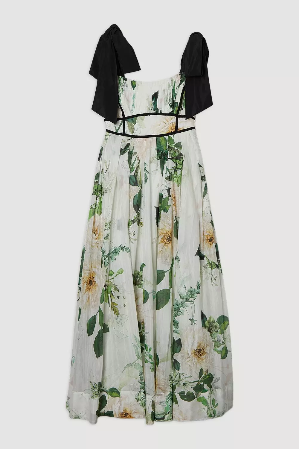 Lydia Millen Spring Floral Silk Cotton Woven Strappy Dress