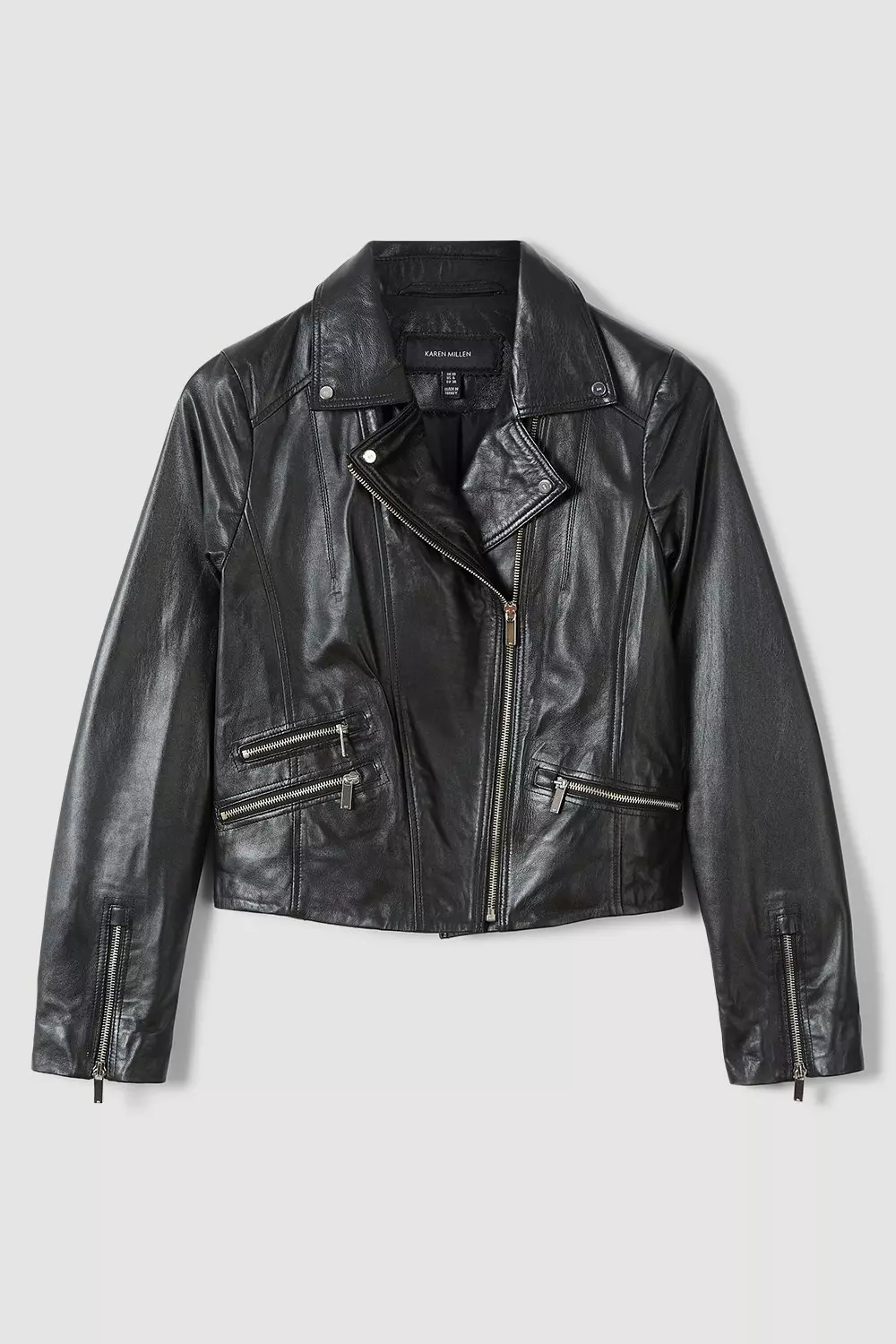 Black Leather Signature Moto Jacket alternative image