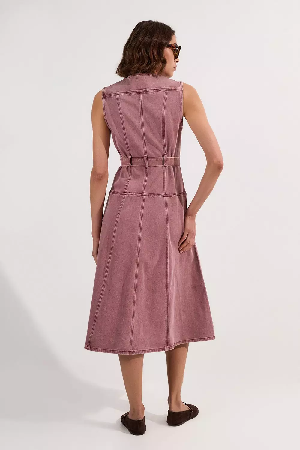 KAREN MILLEN 日本未入荷 カラーブロック ベルト ミディドレス ◇Karen Millen◇ベルト付きカラーブロックミディドレス◇2色