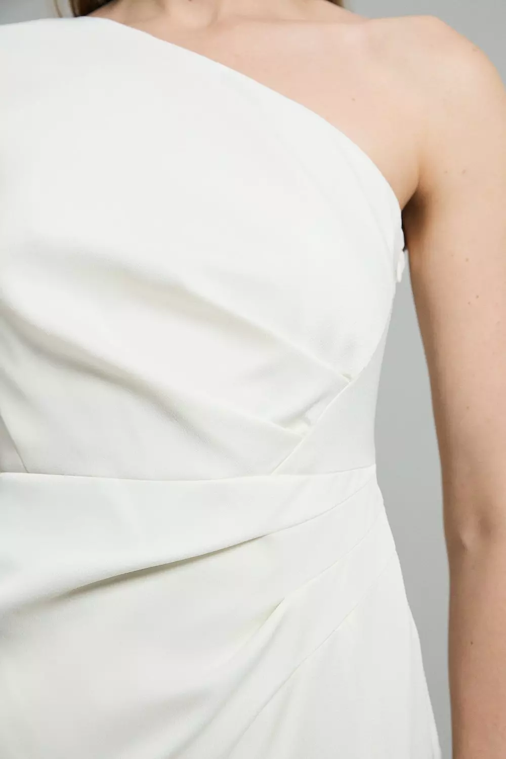 関税送料込★SALE★完売間近★KarenMillen★Satin Drapeドレス Satin Drape One Shoulder Tailored Maxi Dress | Karen Millen