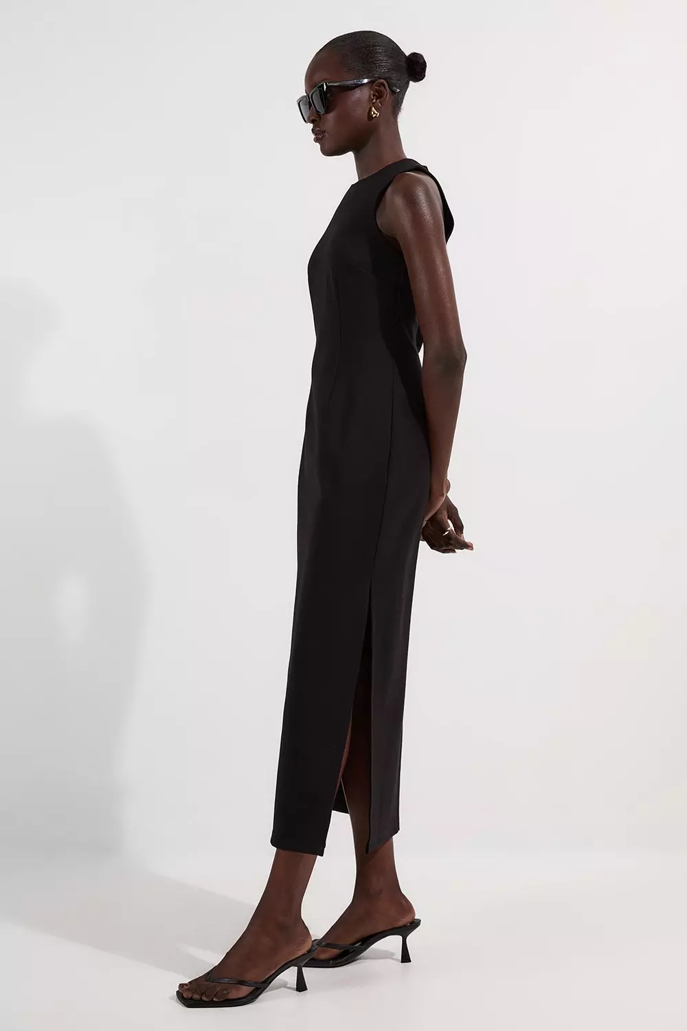 関送込【KAREN MILLEN】スカロップパネルクレープマキシドレス 日本未入荷☆Karen Millen レーストップマキシドレス