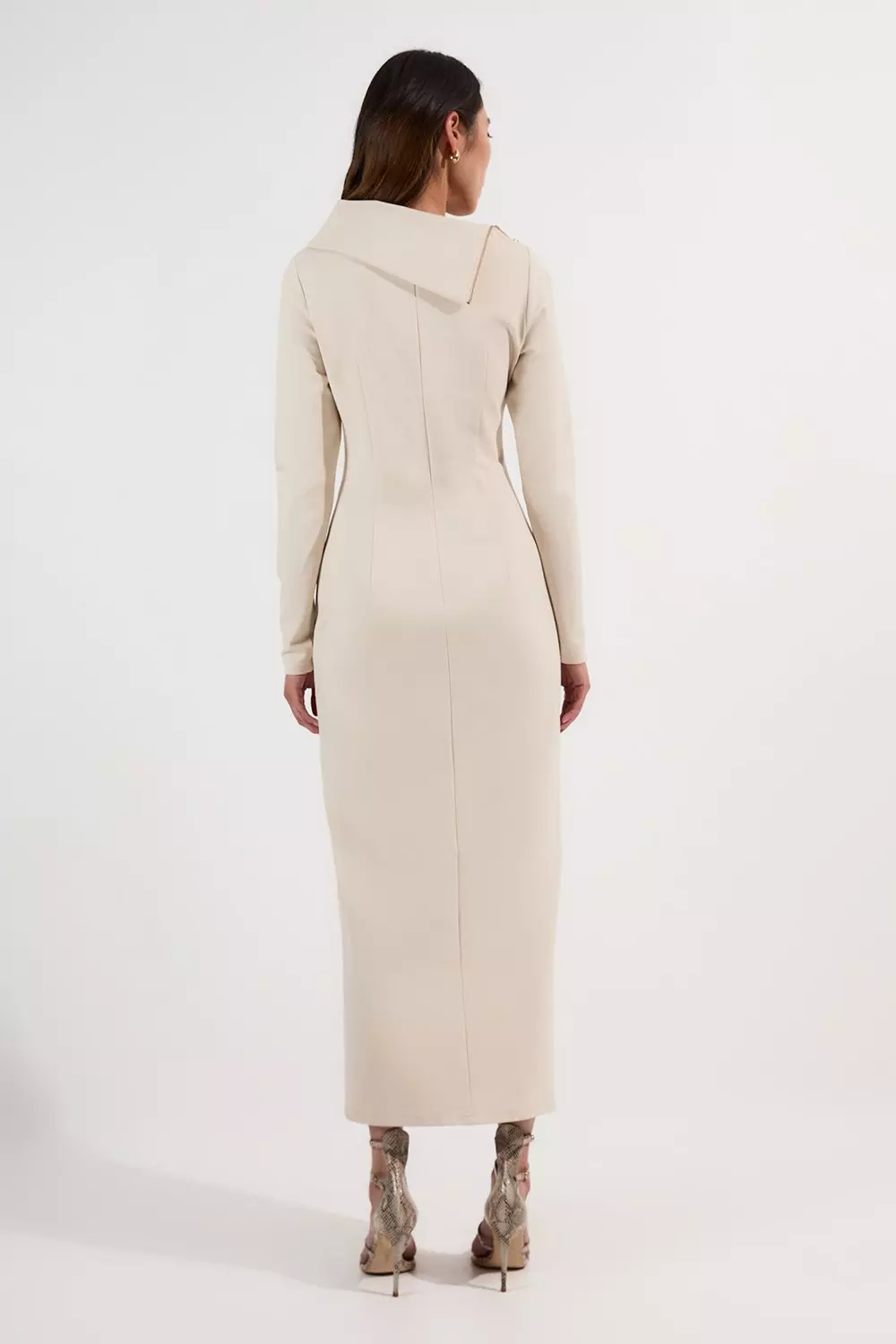 【Karen Millen】アシンメトリーストラップ ニットドレス Tall Figure Form Bandage Asymmetric Strap Knit Midi Dress