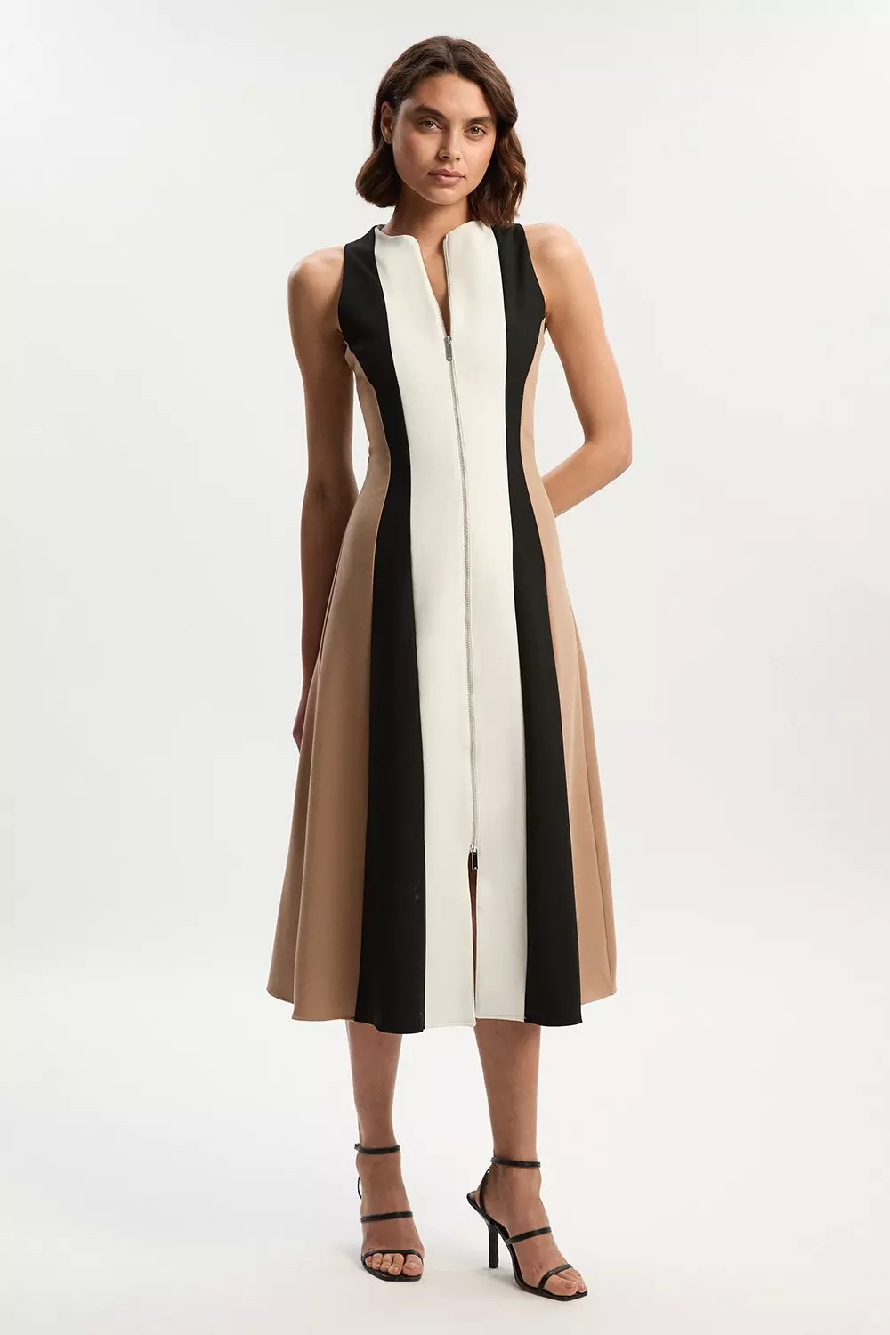 関税送料込【KAREN MILLEN】コンパクトストレッチドレス Karen Millen】コンパクトストレッチハイネックミディドレス
