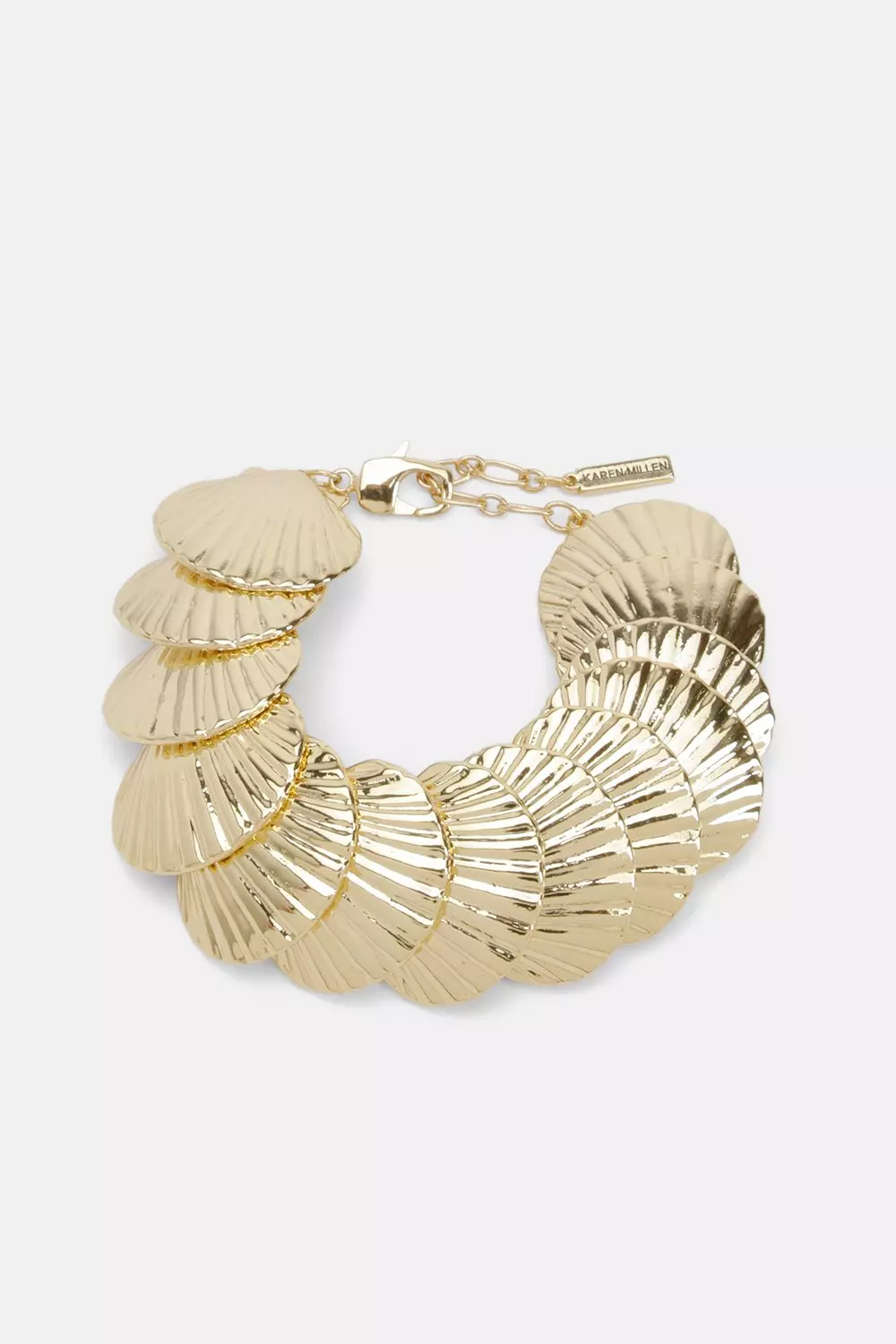 【KAREN MILLEN】ゴールドシェルステートメントブレスレット Gold Shell Statement Bracelet | Karen Millen