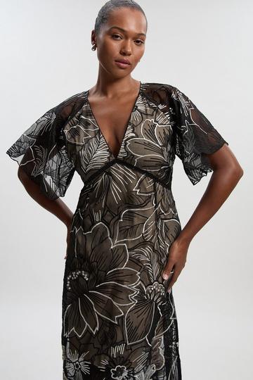 Plus Size Figure Form Bandage Asymmetric Knit Mini Dress olive
