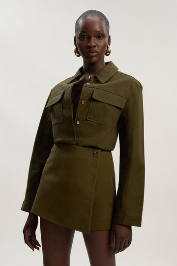Techno Hardware Detail Woven Jacket khaki