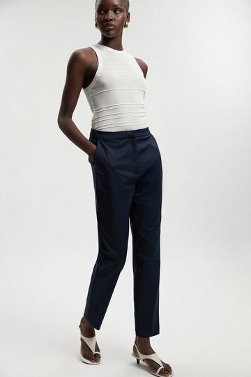 Navy Tall Essential Techno Woven Trouser
