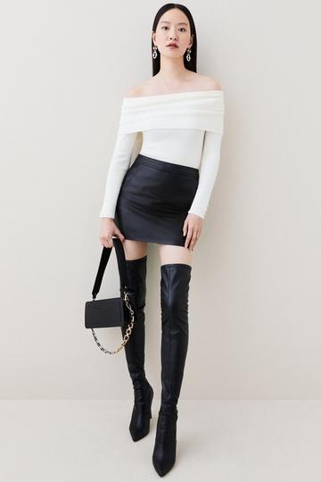 Black Leather Mini Skirt