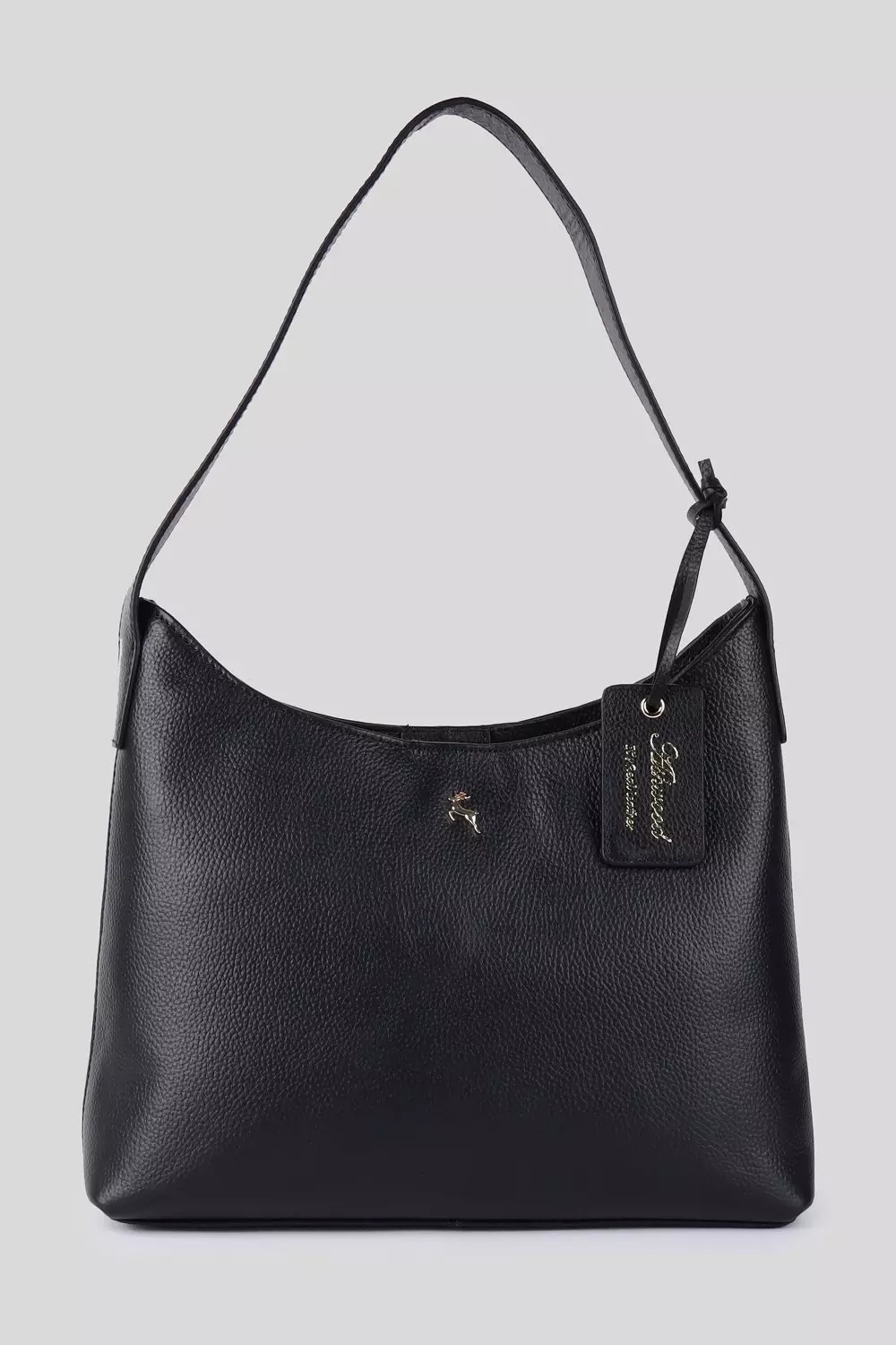 Black 'Splendore di Milano' Real Leather Hobo Shoulder Bag alternative image