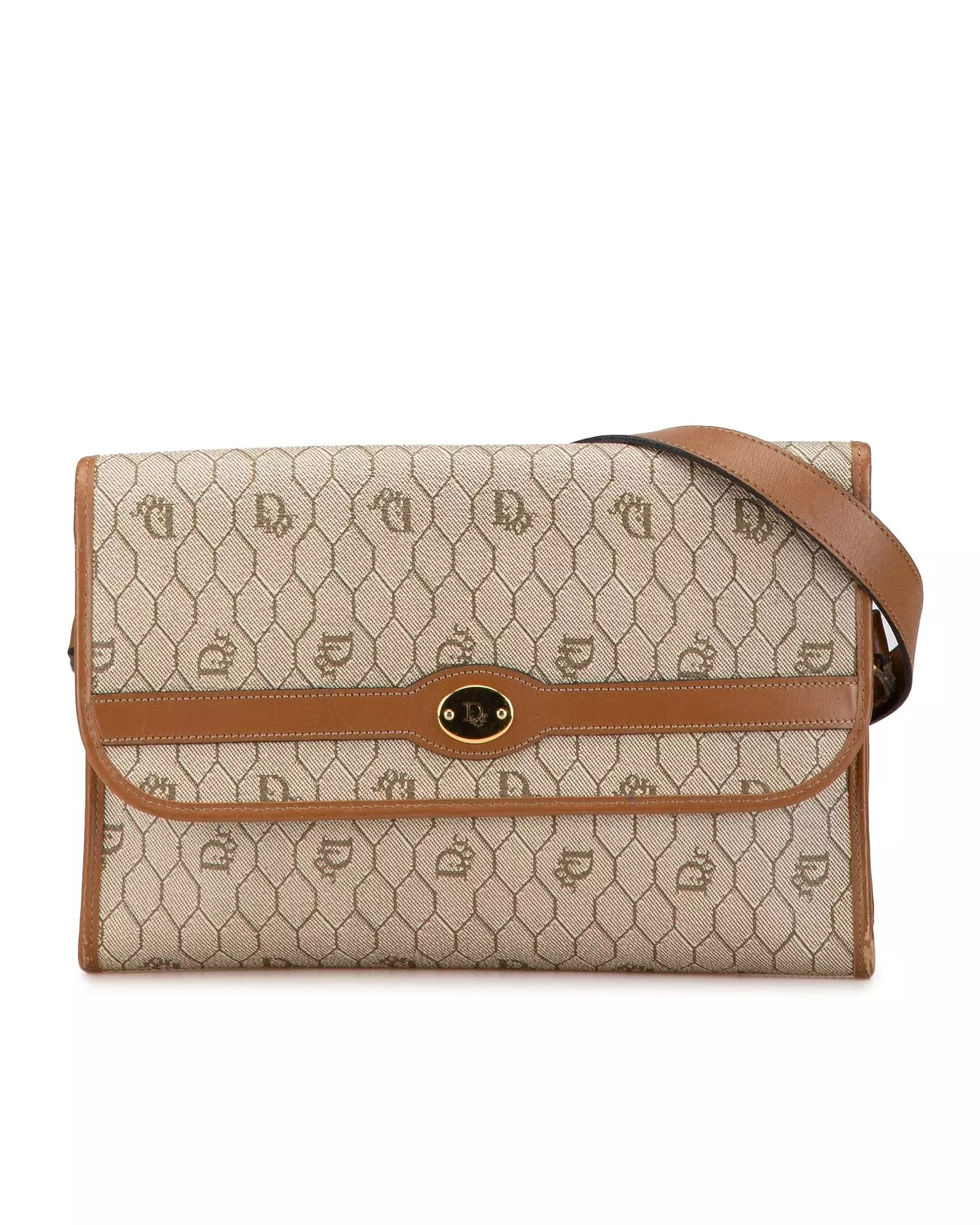 Preloved Vintage Canvas Shoulder Bag Cannage Women - Brown Crossbody alternative image