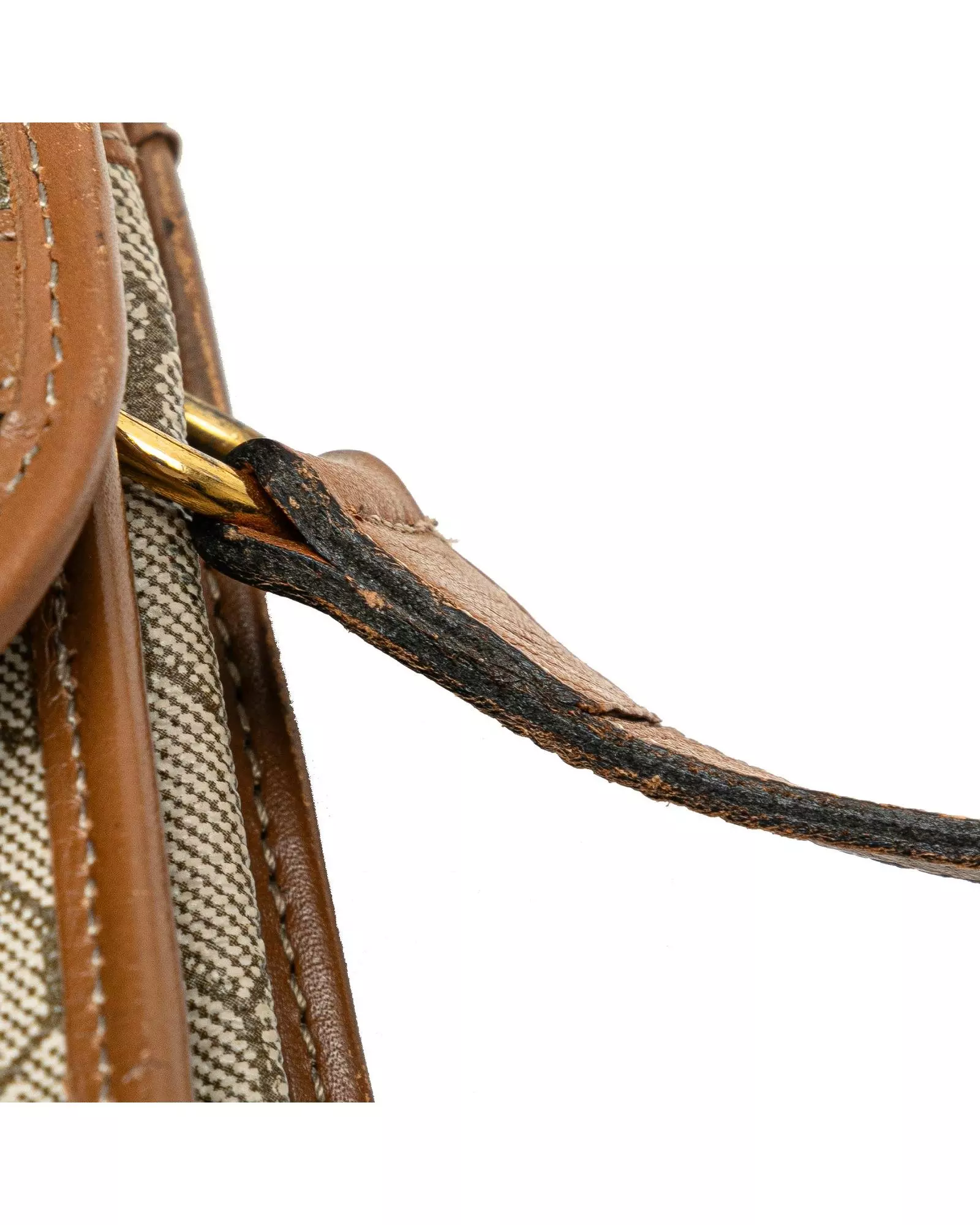 Preloved Vintage Canvas Shoulder Bag Cannage Women - Brown Crossbody alternative image