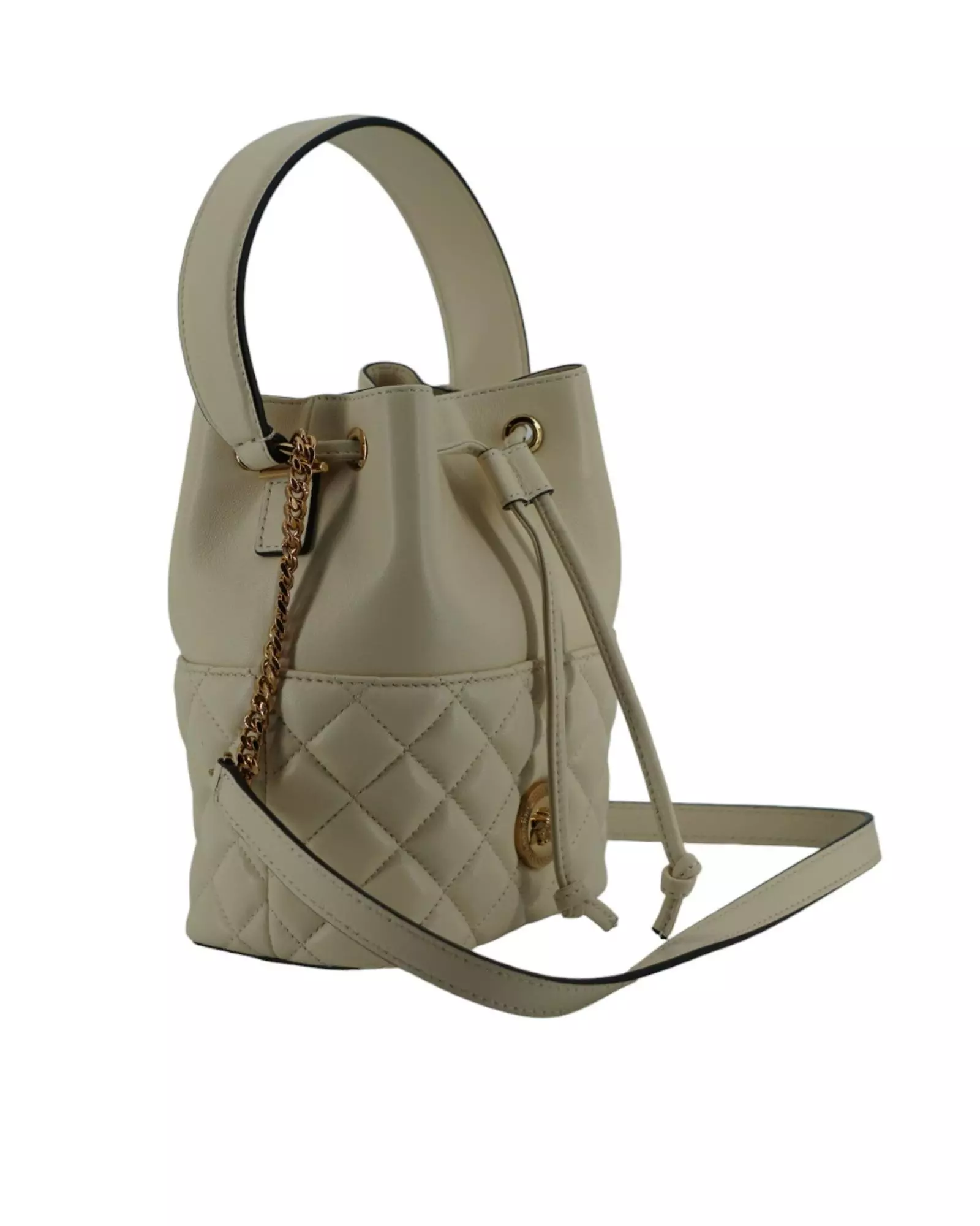 La Medusa Quilted Leather Bucket Bag Wo - White Shoulder Bags alternative image