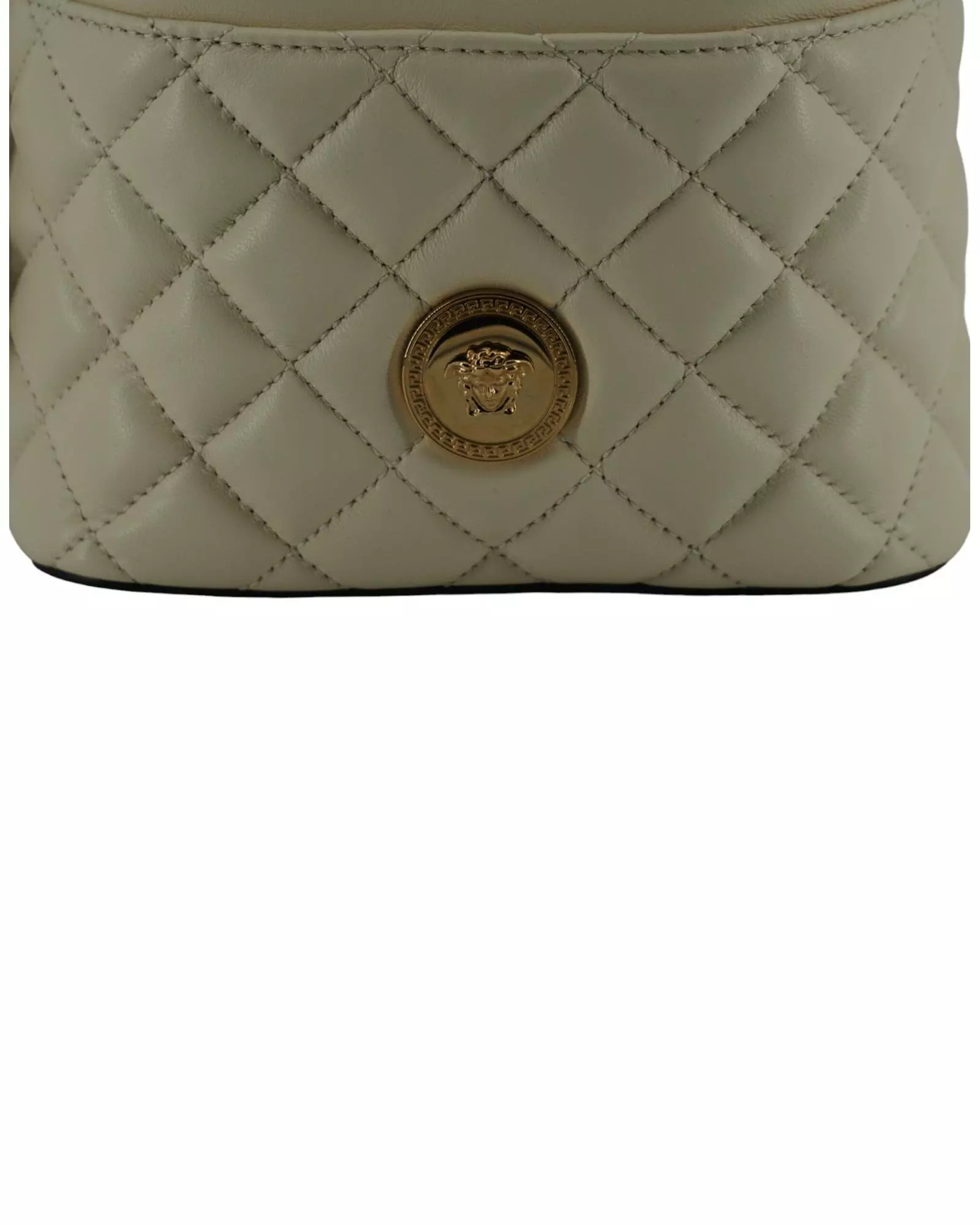 La Medusa Quilted Leather Bucket Bag Wo - White Shoulder Bags alternative image