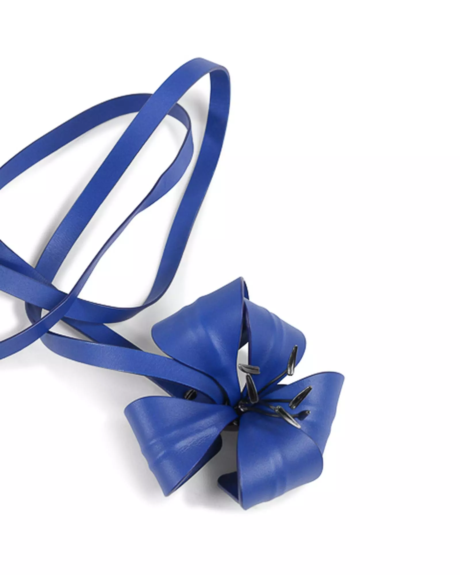 Lily Leather Belt Blue Flower Detail Women Bracelets alternative image