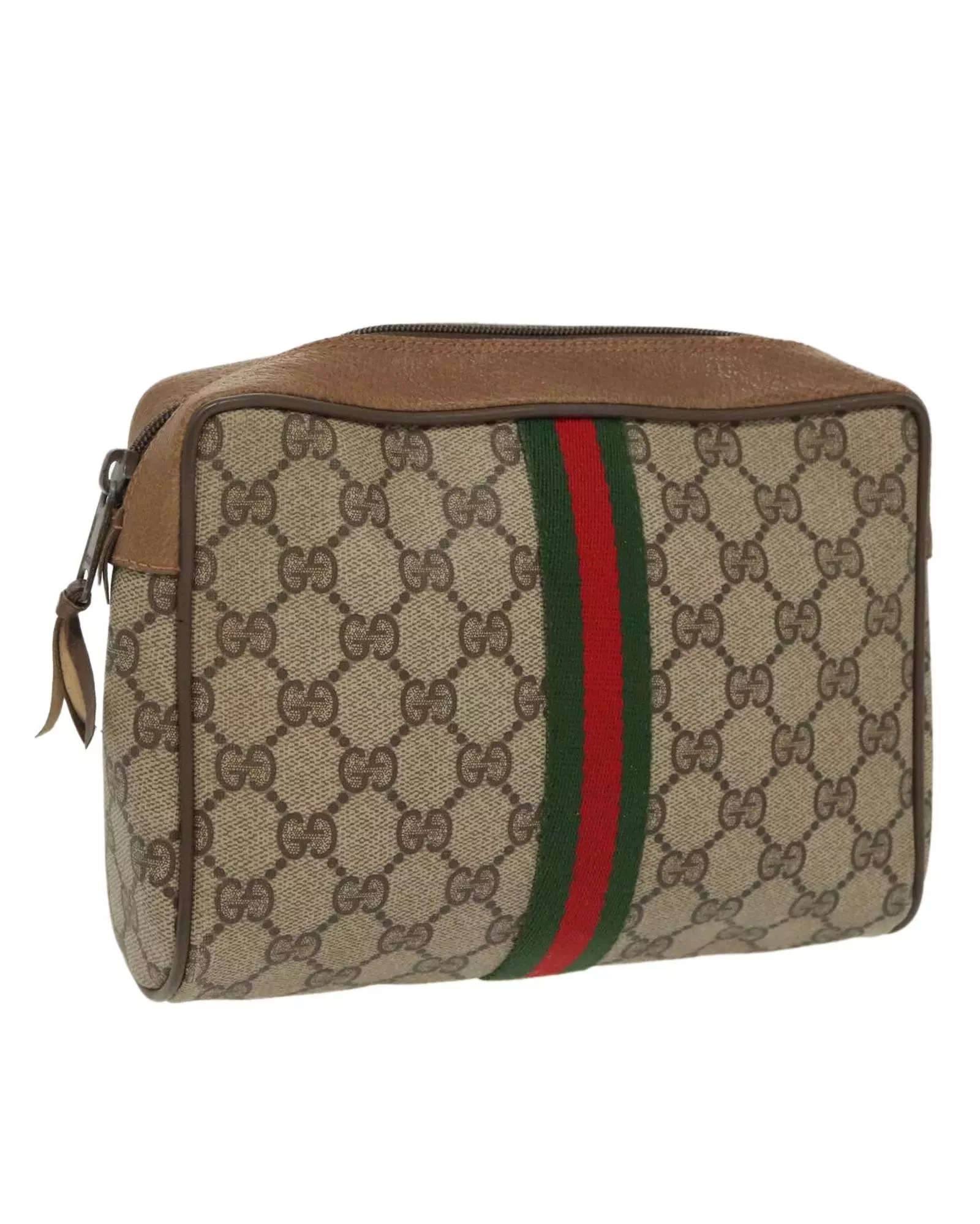 Preloved Vintage GG Supreme Cosmetic Case Wo - Beige Clutch Bags alternative image