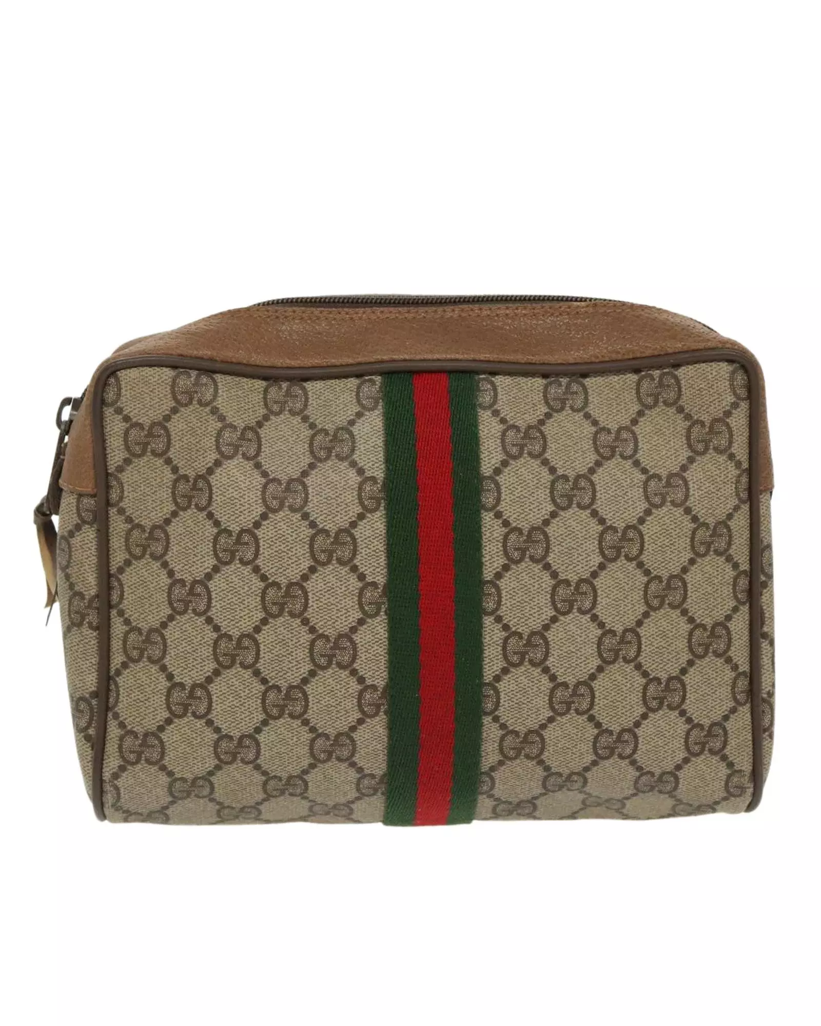 Preloved Vintage GG Supreme Cosmetic Case Wo - Beige Clutch Bags alternative image