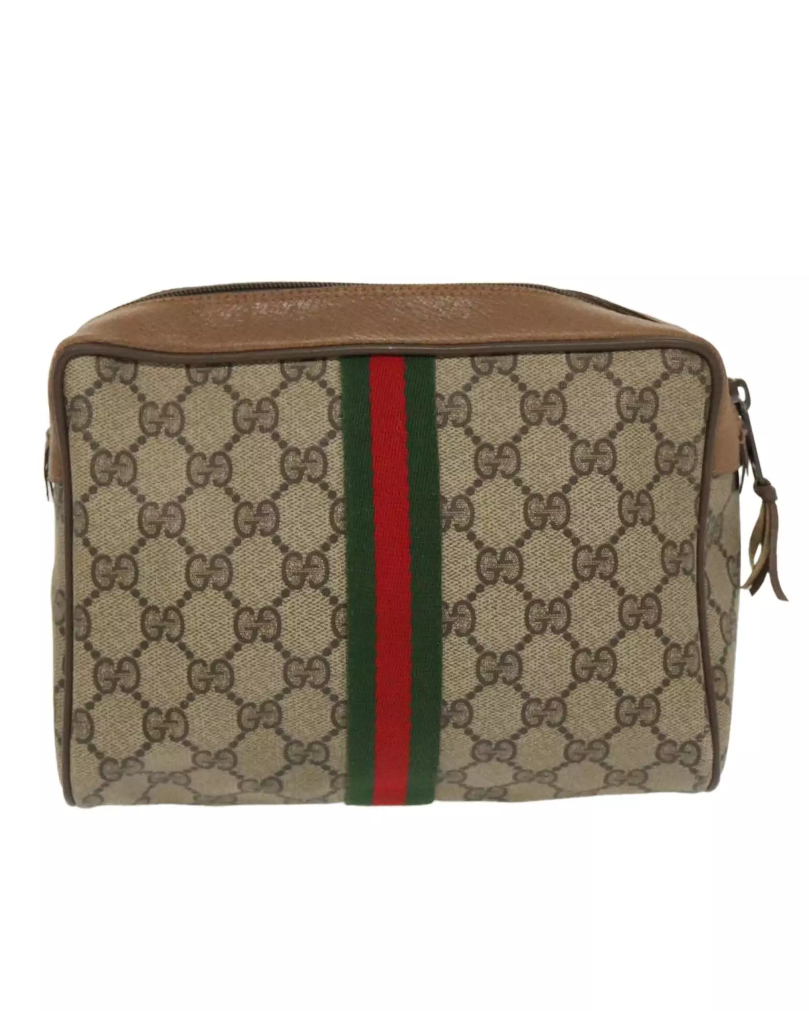 Preloved Vintage GG Supreme Cosmetic Case Wo - Beige Clutch Bags alternative image
