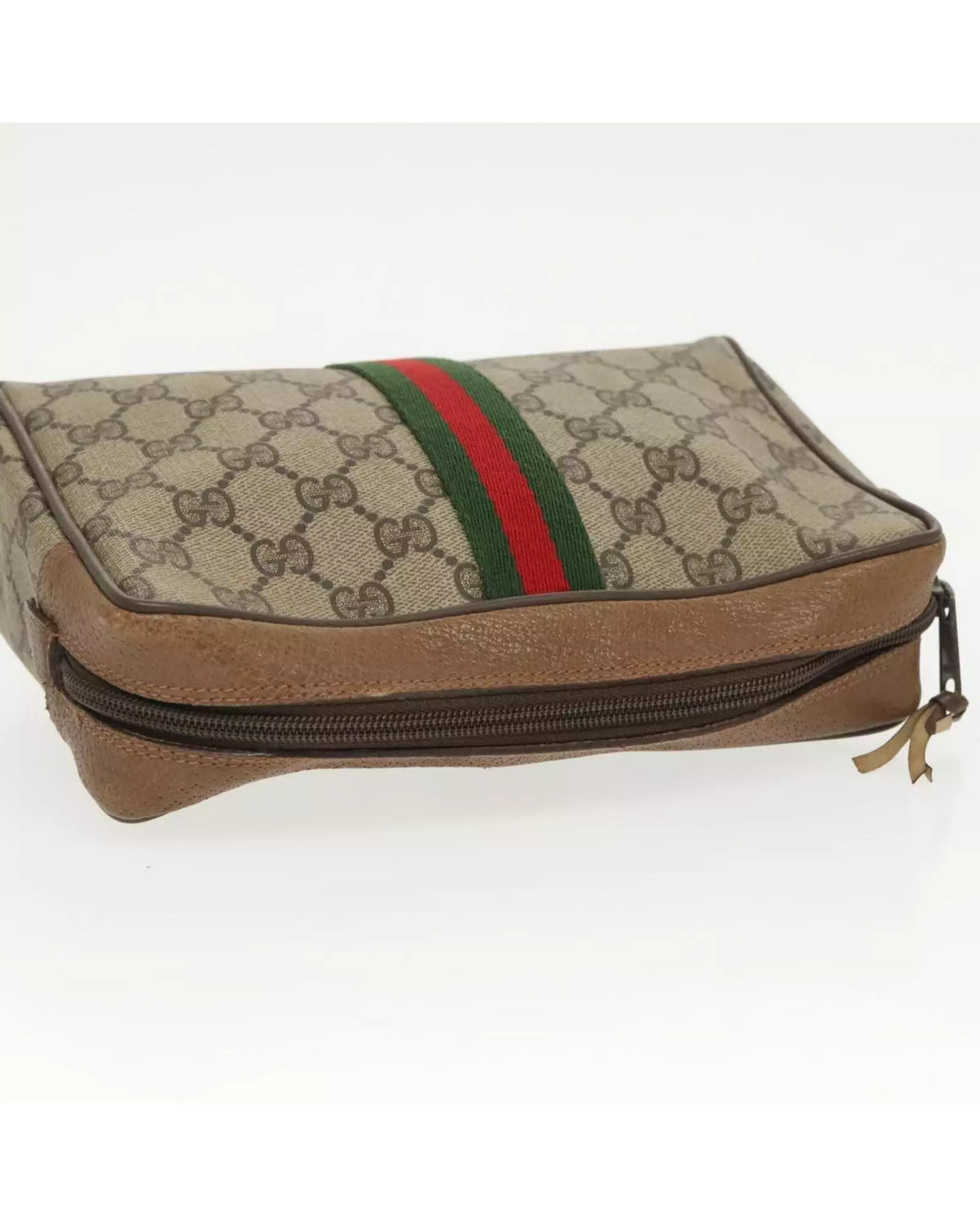 Preloved Vintage GG Supreme Cosmetic Case Wo - Beige Clutch Bags alternative image