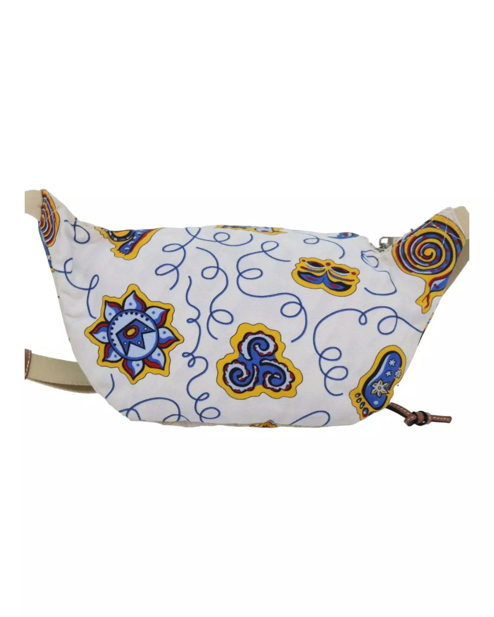 Preloved Paula Ibiza Printed Canvas Belt Bag Women - White alternative image