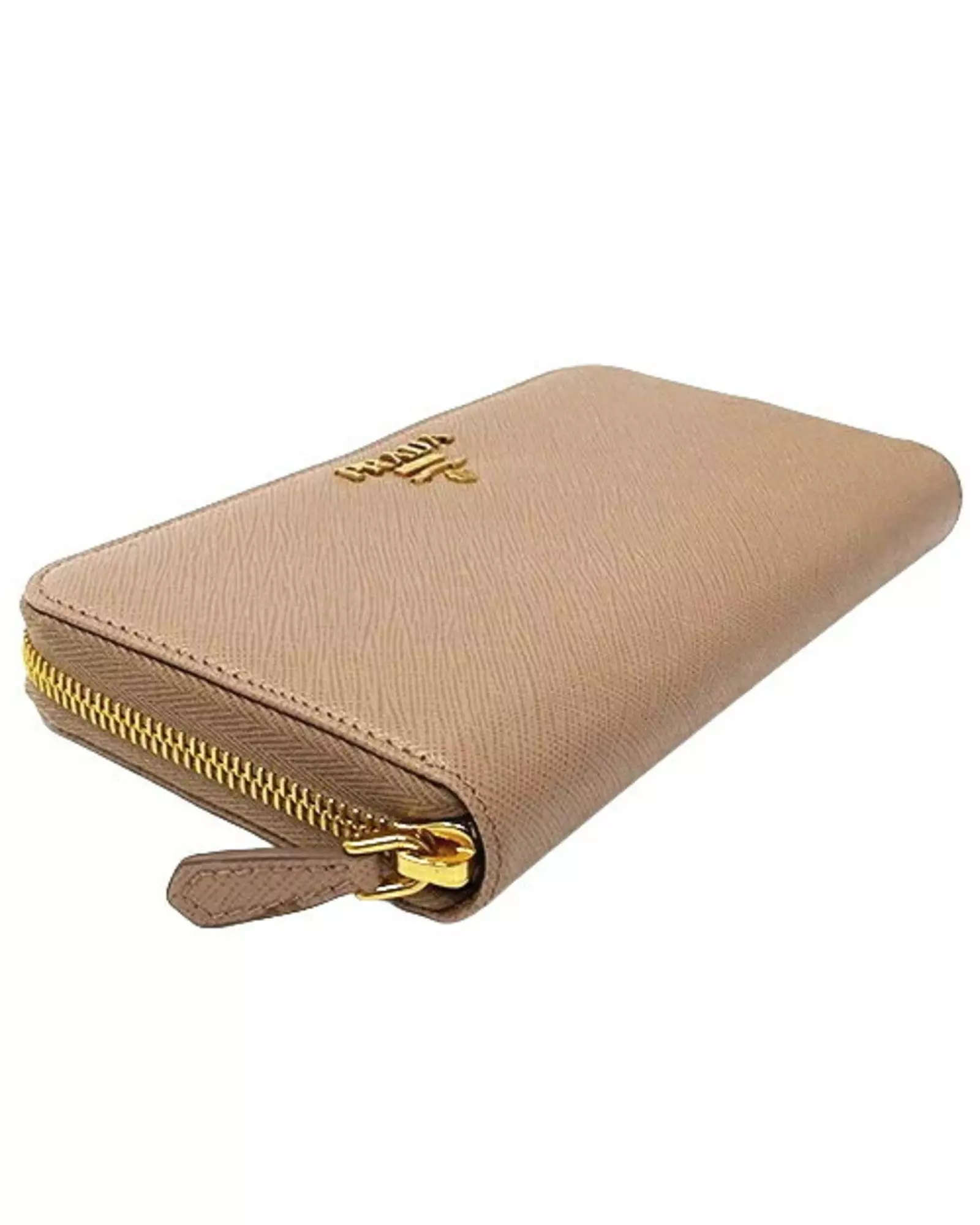 Preloved Saffiano Leather ZipAround Wallet Women - Beige alternative image