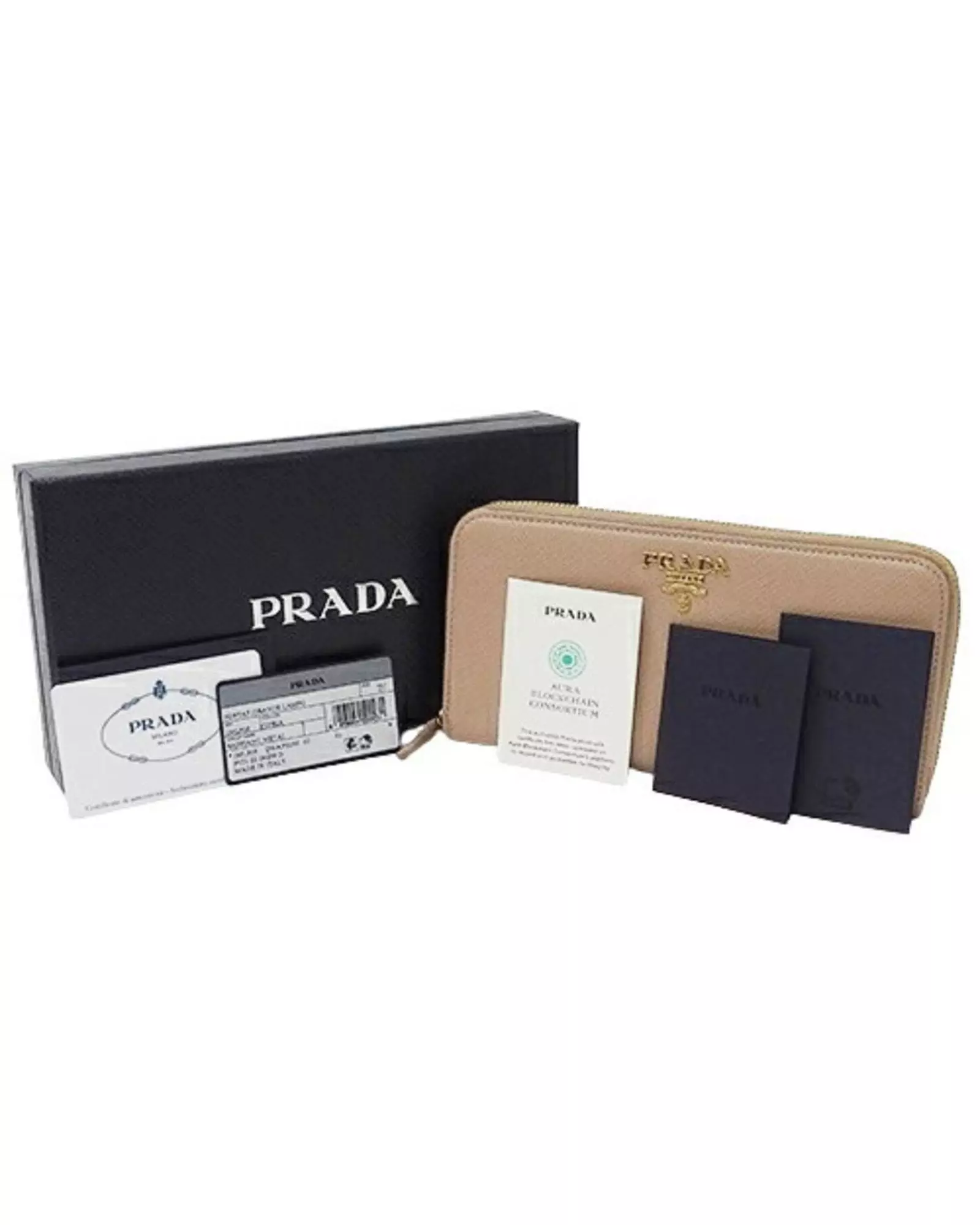 Preloved Saffiano Leather ZipAround Wallet Women - Beige alternative image