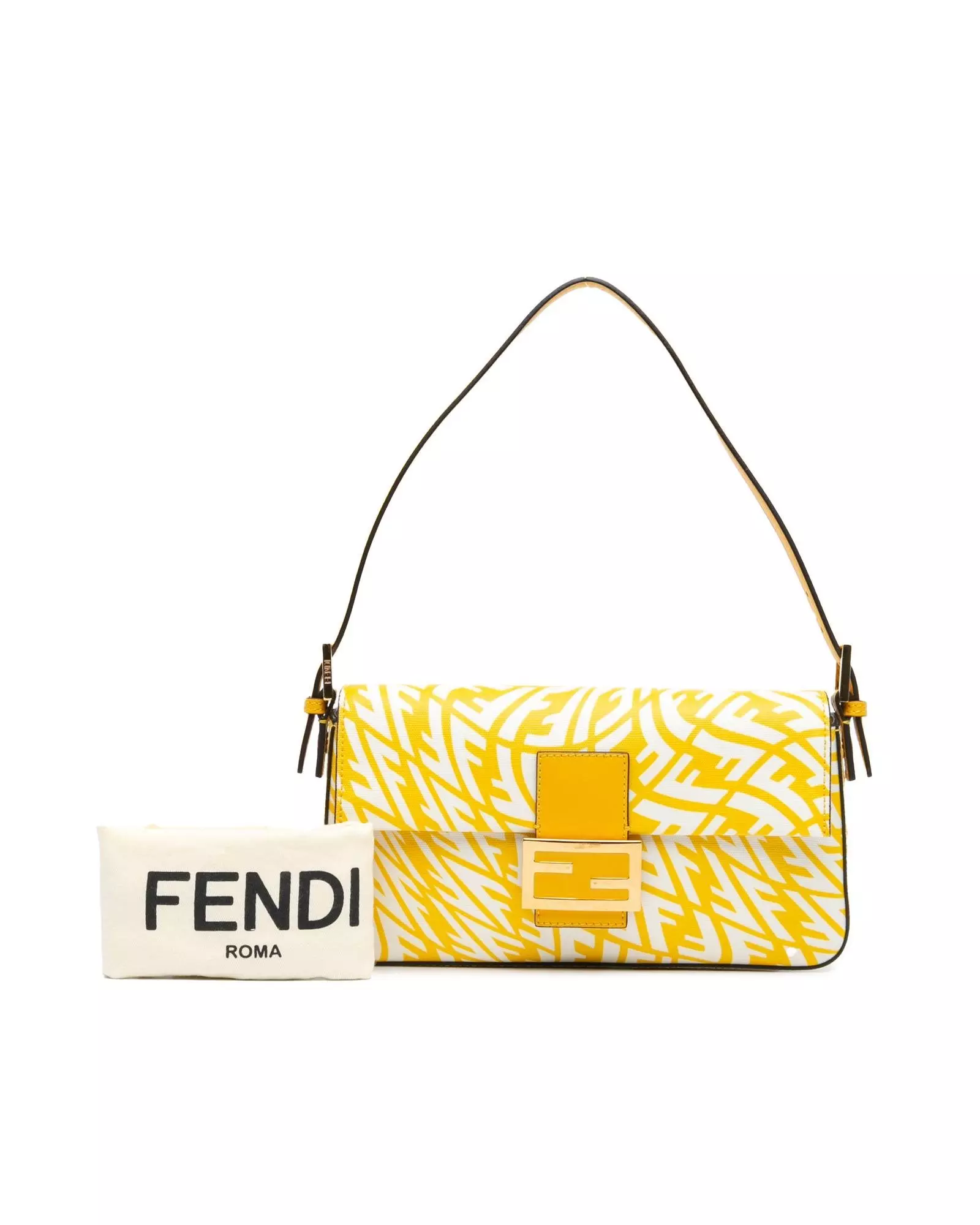 Preloved Baguette Yellow FF Vertigo Women Shoulder Bags alternative image