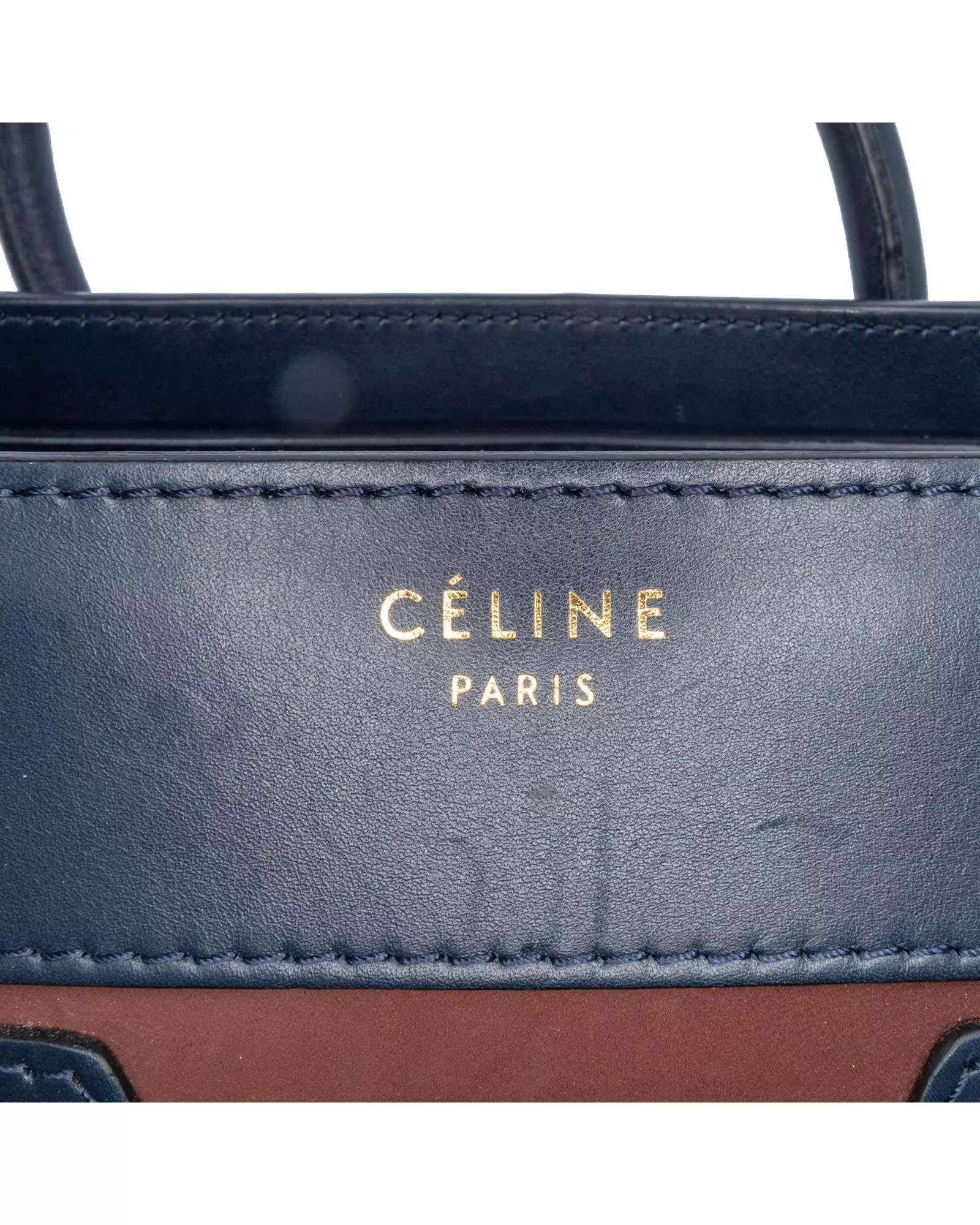 Preloved Nano Luggage Tote Tricolor Wo - Brown Tote Bags alternative image