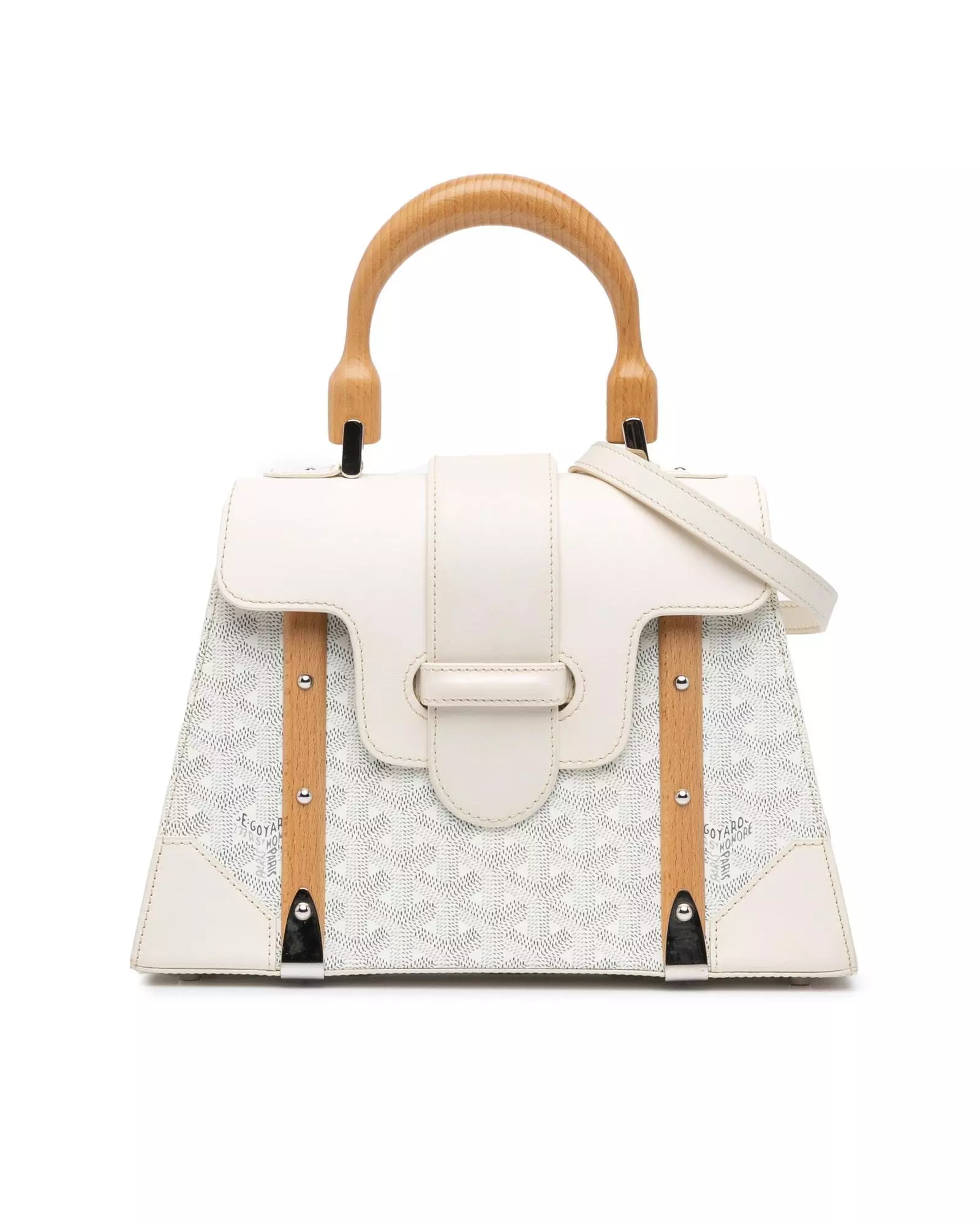 Preloved Anjou MM Handbag White Leather Wo Messenger Bags alternative image