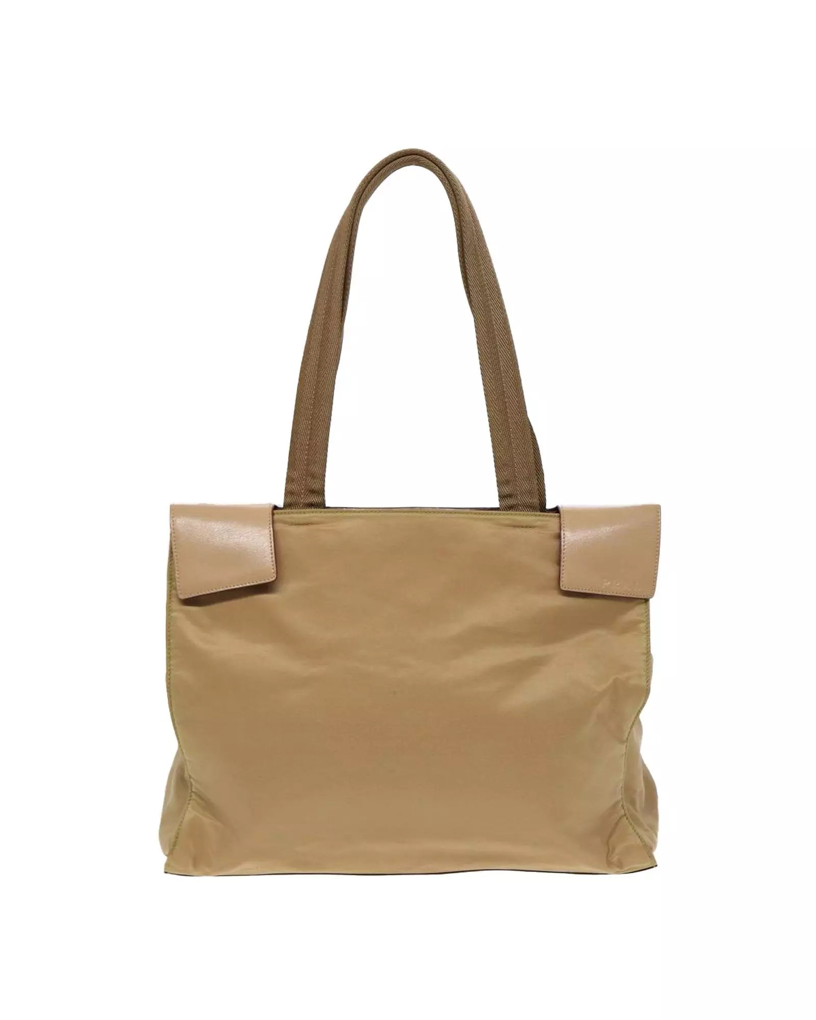 Preloved Nylon Tote Bag Beige Style Women alternative image