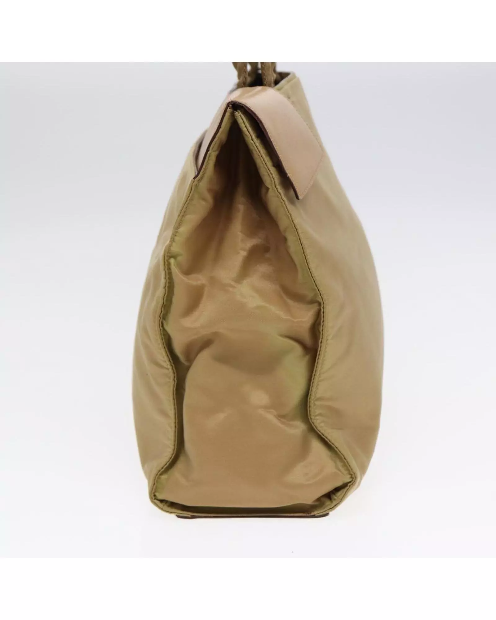 Preloved Nylon Tote Bag Beige Style Women alternative image