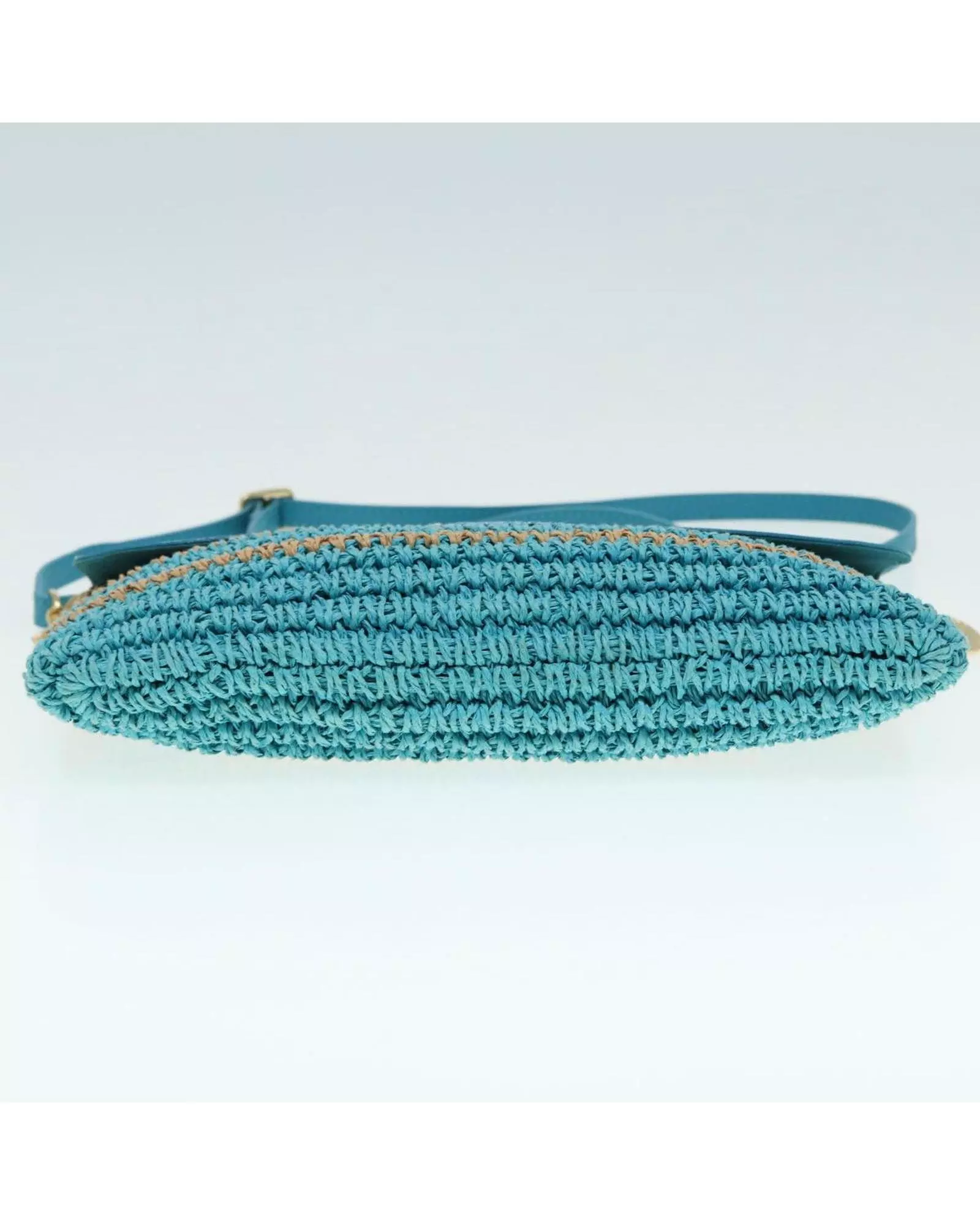 Preloved Raffia Crossbody BagModel Wo - Blue Shoulder Bags alternative image