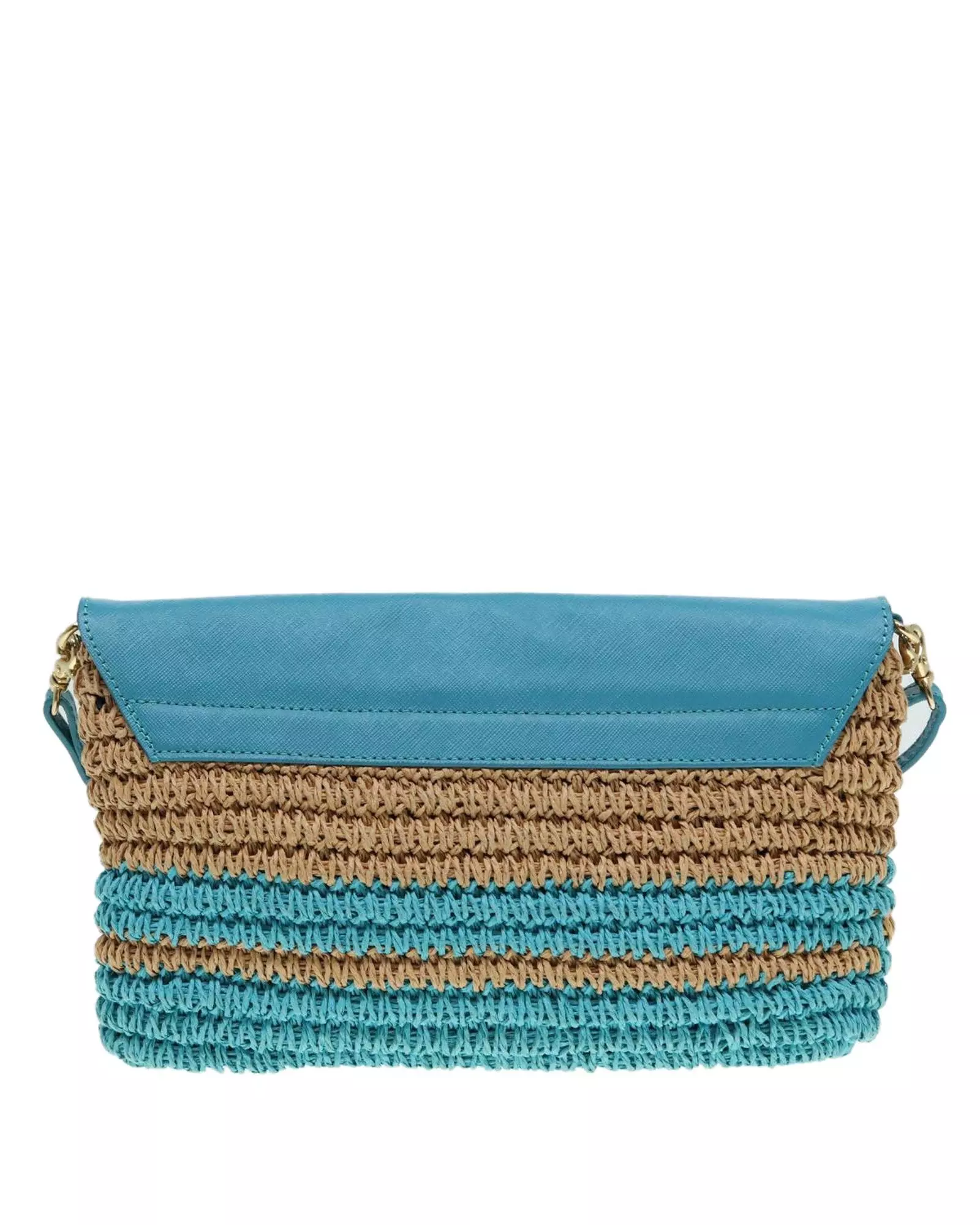 Preloved Raffia Crossbody BagModel Wo - Blue Shoulder Bags alternative image