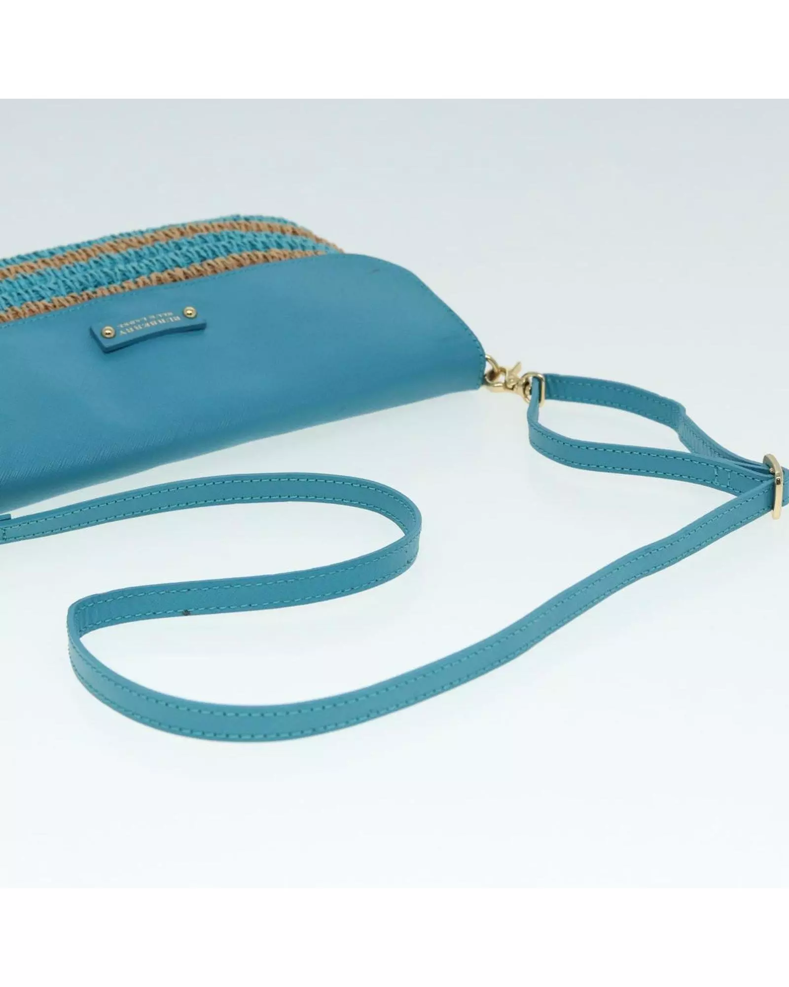 Preloved Raffia Crossbody BagModel Wo - Blue Shoulder Bags alternative image