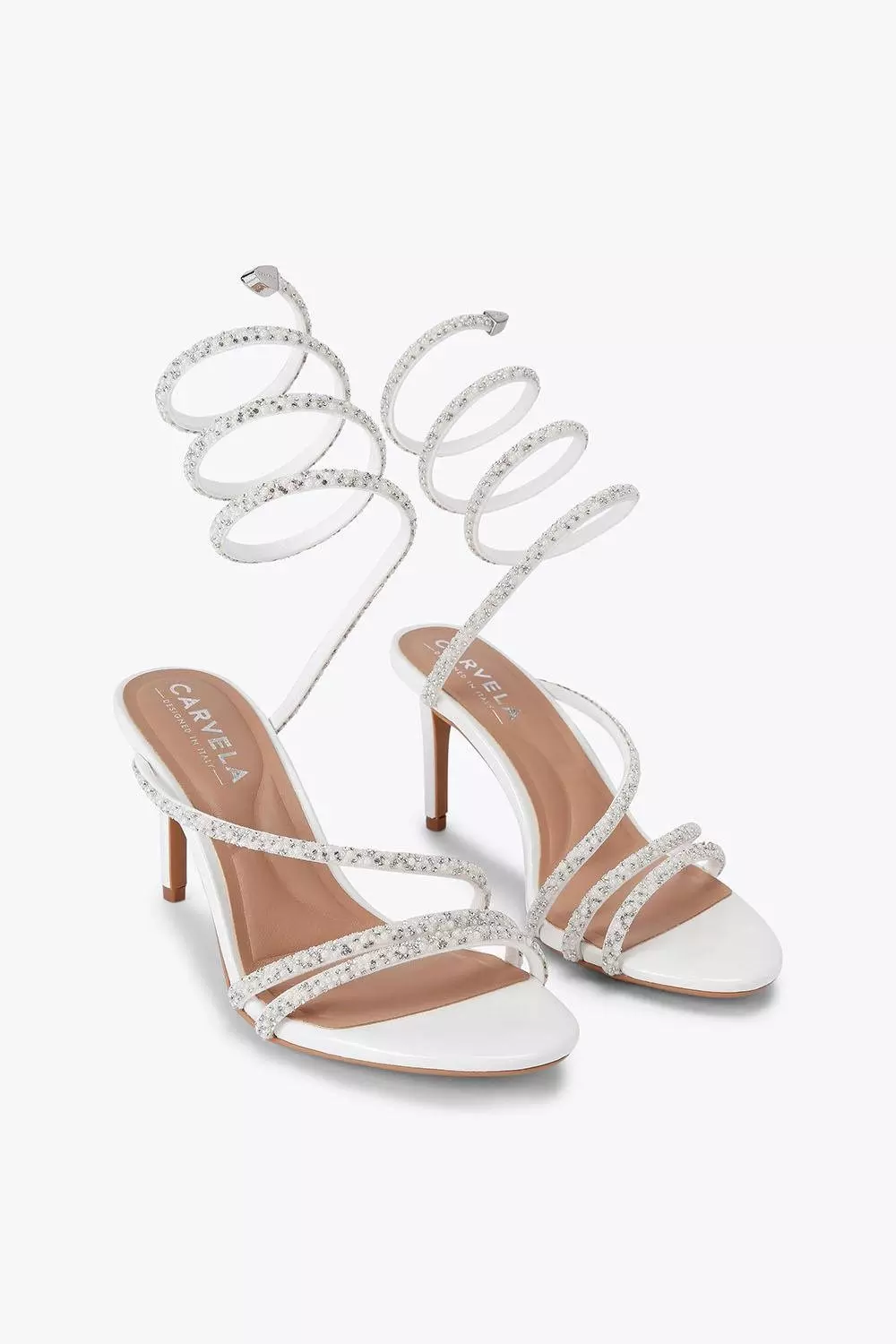 White 'Spiral 80'  Heels alternative image