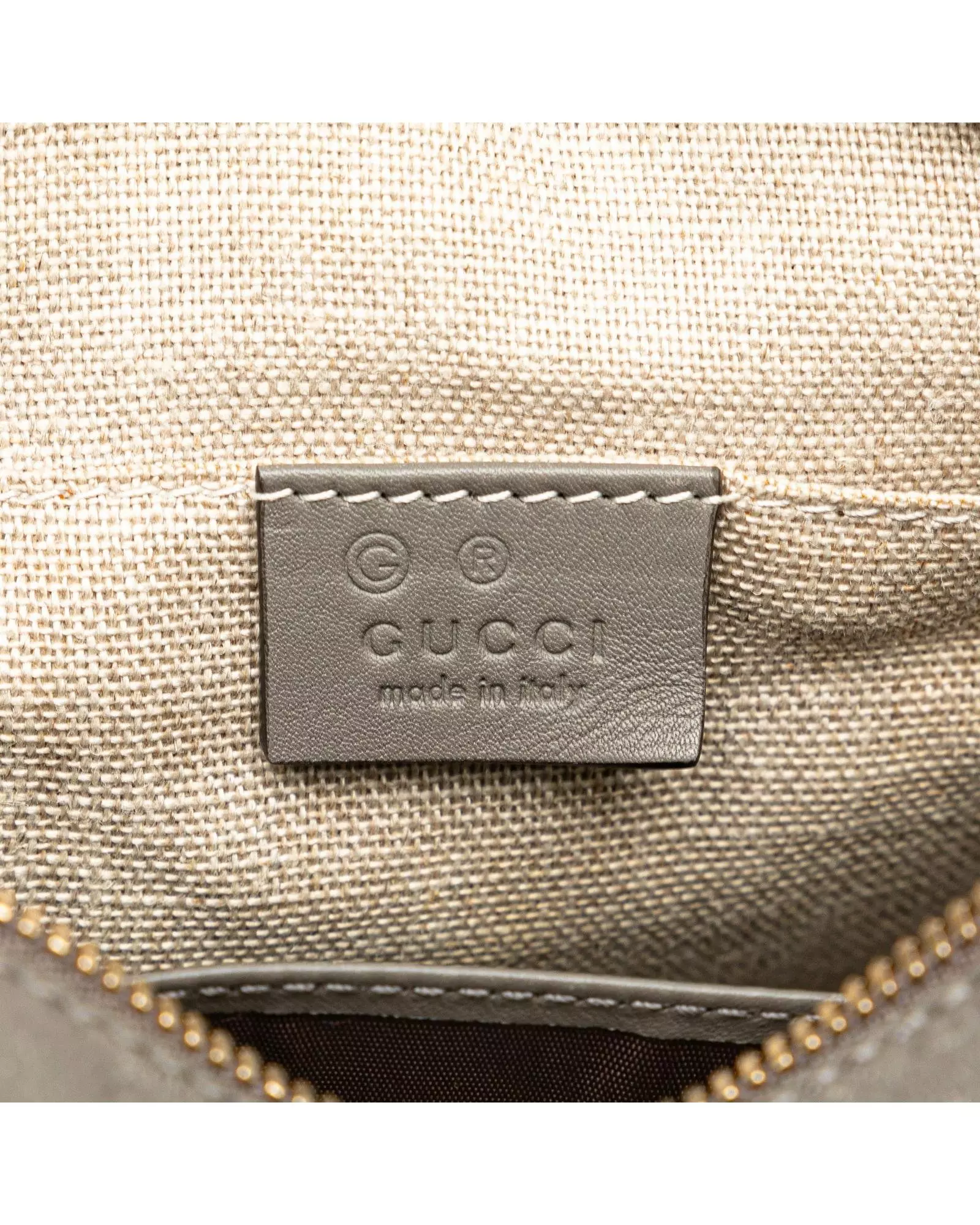 Grey Preloved GG Pattern Leather Crossbody Bag Women - Gray alternative image