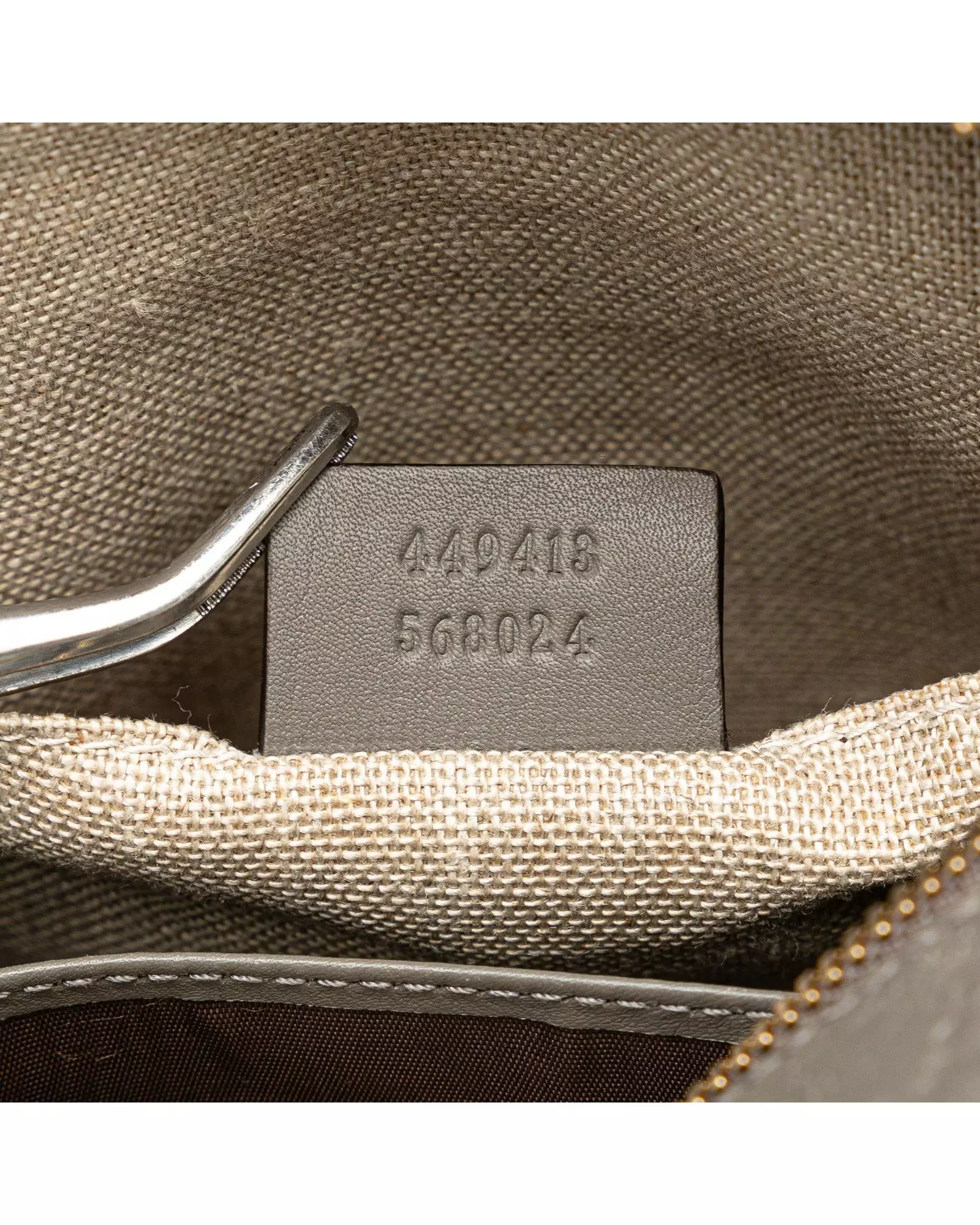 Grey Preloved GG Pattern Leather Crossbody Bag Women - Gray alternative image