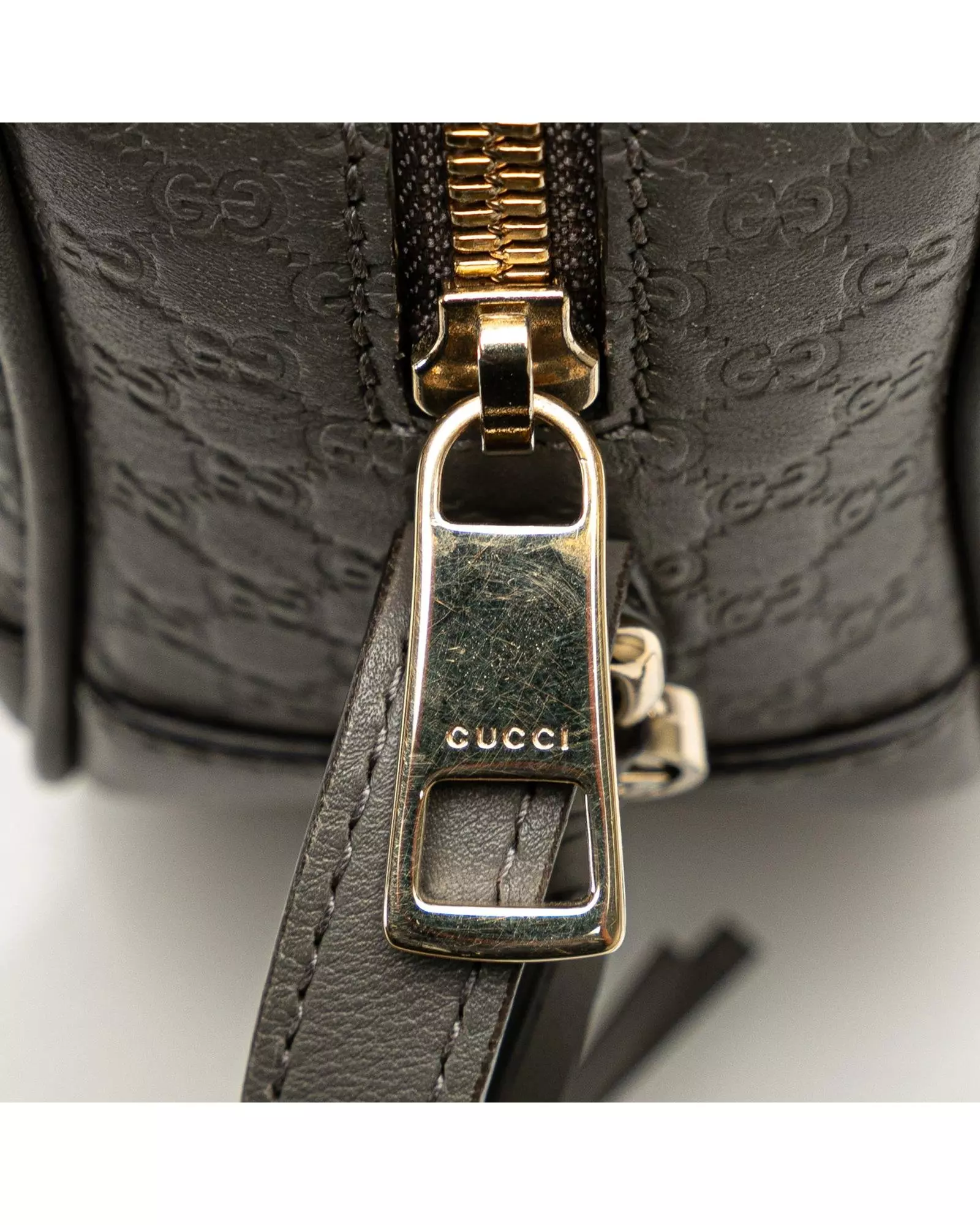 Grey Preloved GG Pattern Leather Crossbody Bag Women - Gray alternative image