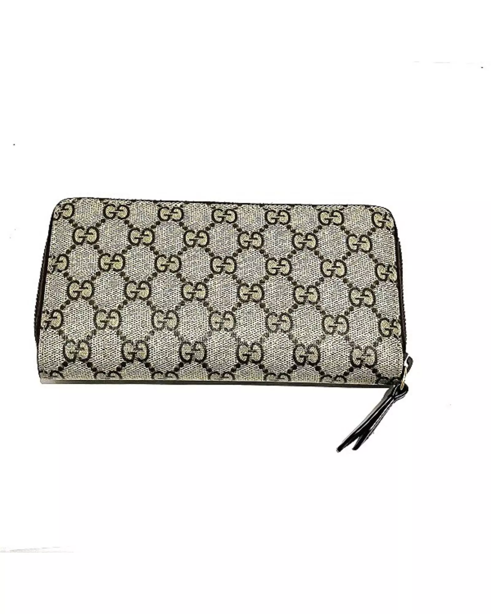 Preloved GG Supreme Zip Wallet Tiger Head Detail Wo - Grey alternative image