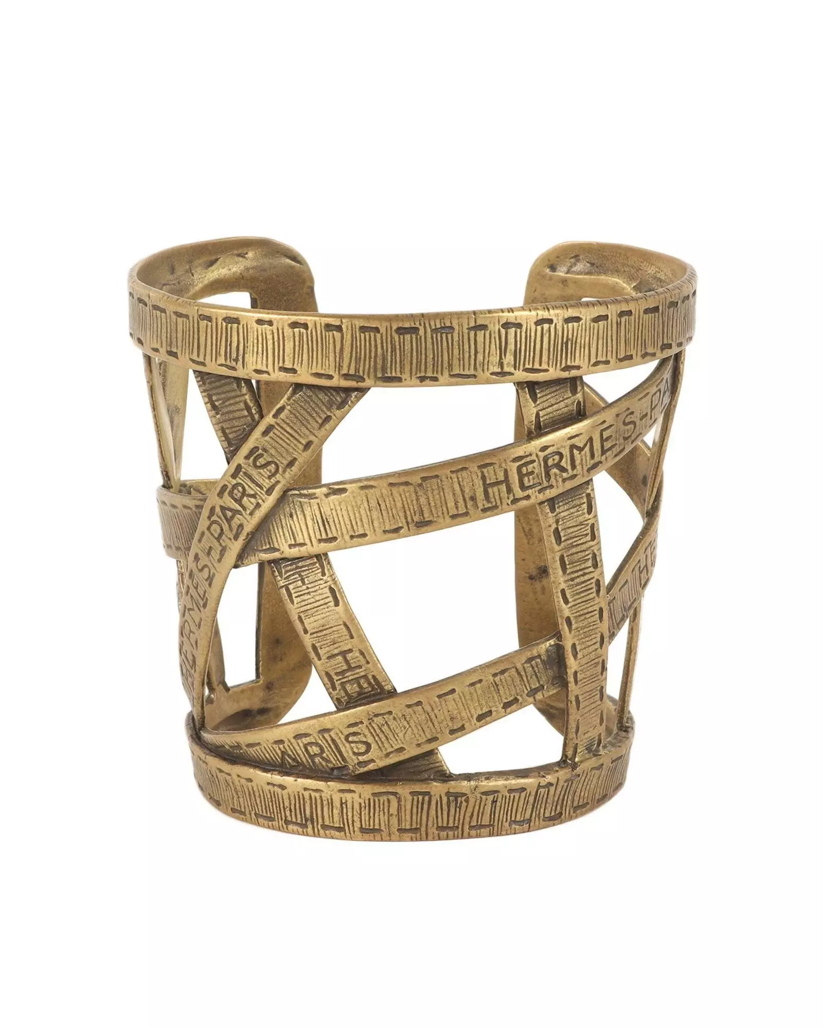 Preloved Tape Measure Cuff Bracelet Gold Women alternative image