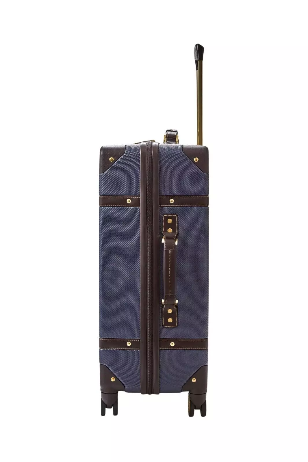 Navy Vintage Hard Shell Luggage Suitcase Trunk Cabin Travel Bags Set Of 3 alternative image