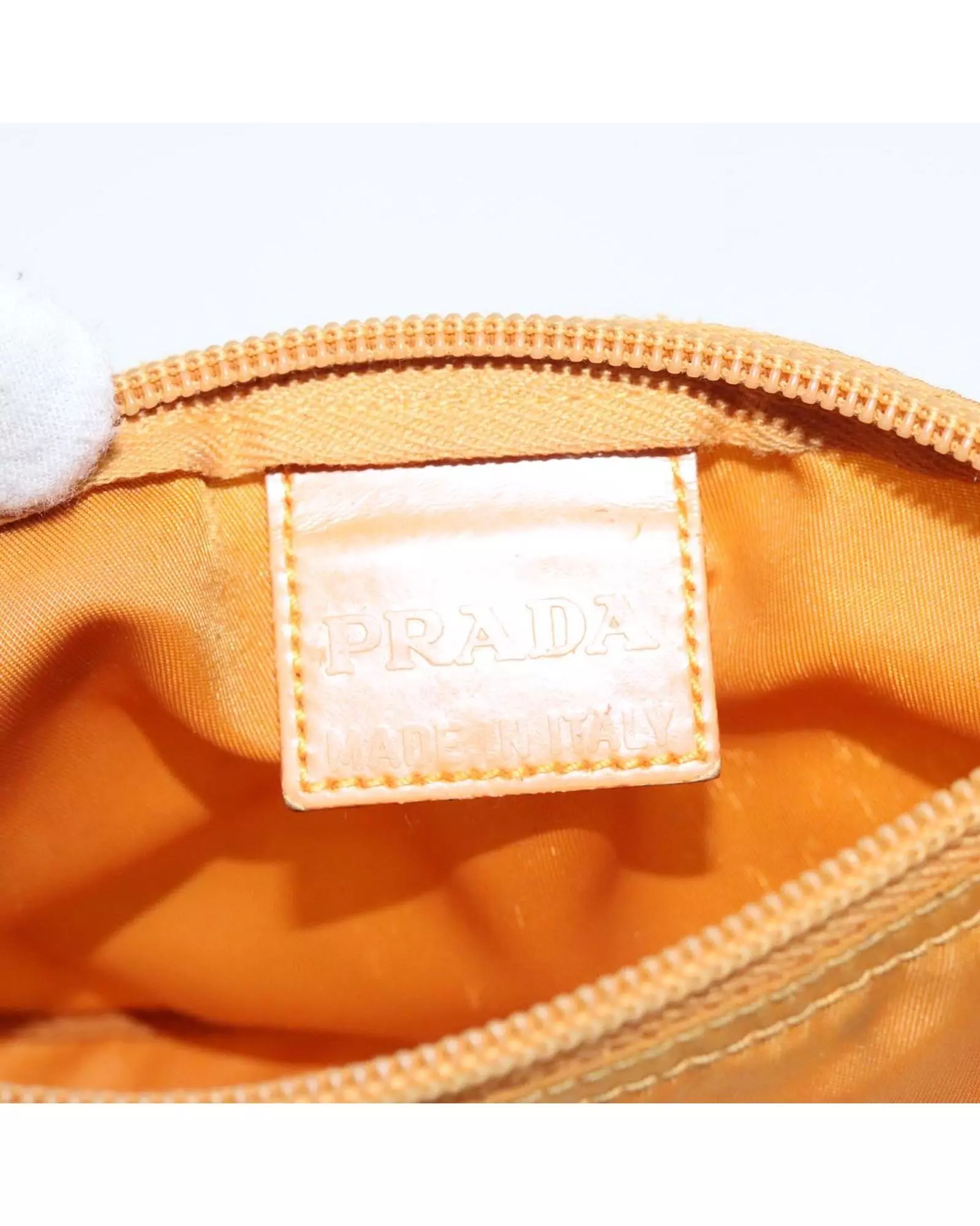 【関税&送料込】Prada Orange Re-Nylon Pouch Prada Orange Vela Nylon Cosmetic Pouch - 1N0012 | Yoogi's Closet