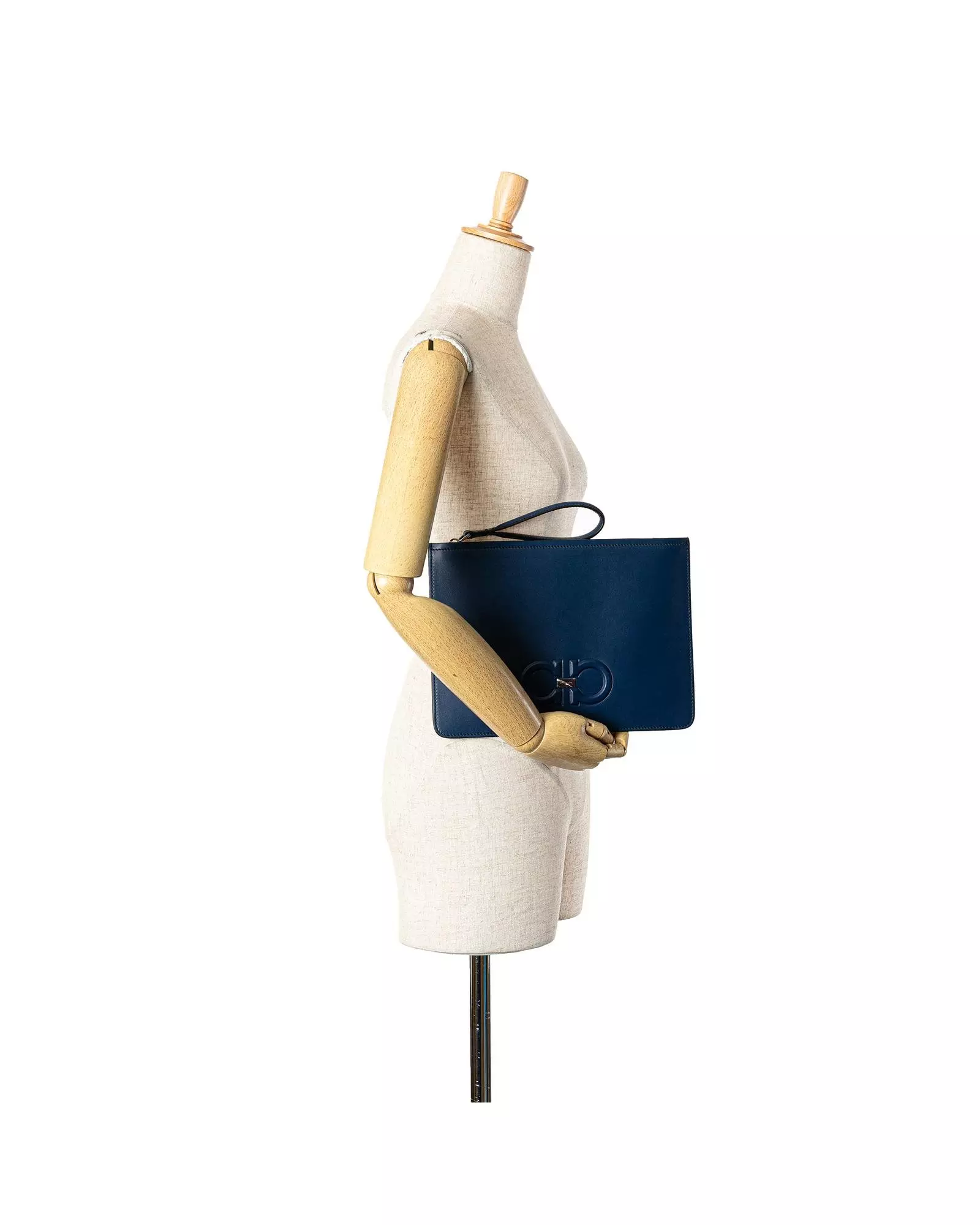 Preloved Gancio Clutch Blue Leather Women Clutch Bags alternative image