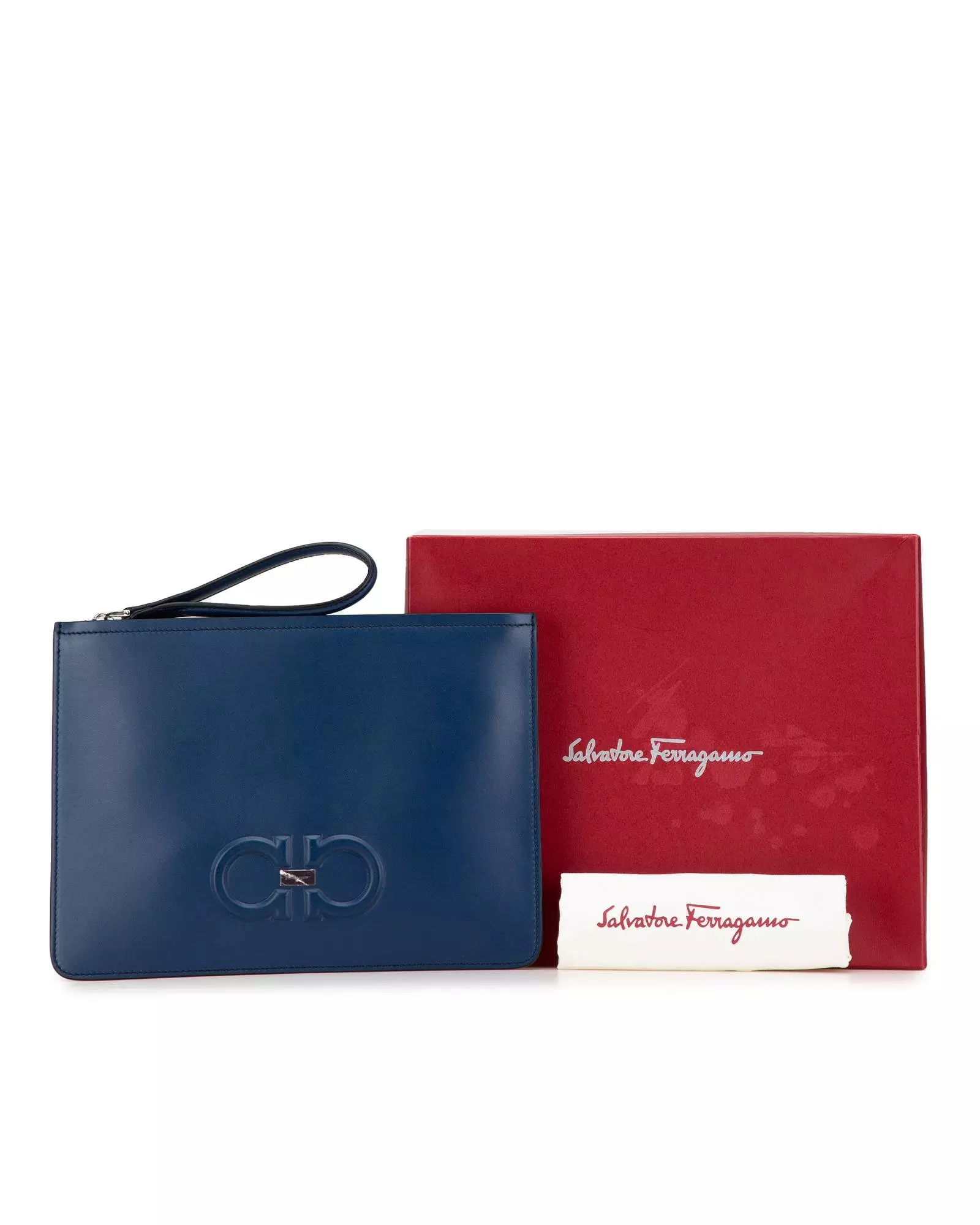 Preloved Gancio Clutch Blue Leather Women Clutch Bags alternative image